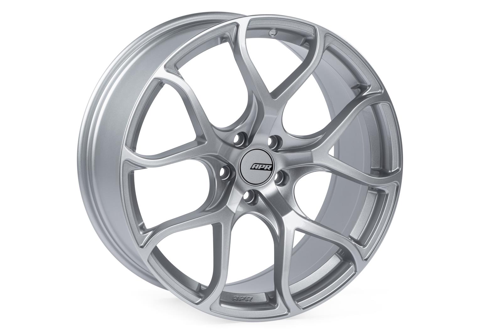 APR A01 Flow-Formed Hyper Silver Wheels 20x9 Wheel, Flow Formed, Aluminum, Silver, Satin, 20 in. x 9 in., +42mm Offset, 5 x 112mm Bolt Pattern, Each thumbnail 4