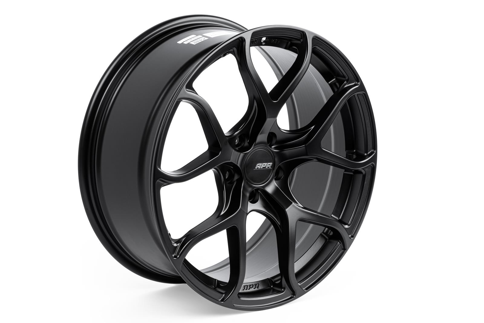 APR A01 Flow-Formed Satin Black Wheels 19x8.5 Wheel, Flow Formed, Aluminum, Black, Satin, 19 in. x 8.5 in., +45mm Offset, 5 x 112mm Bolt Pattern, Each thumbnail 3