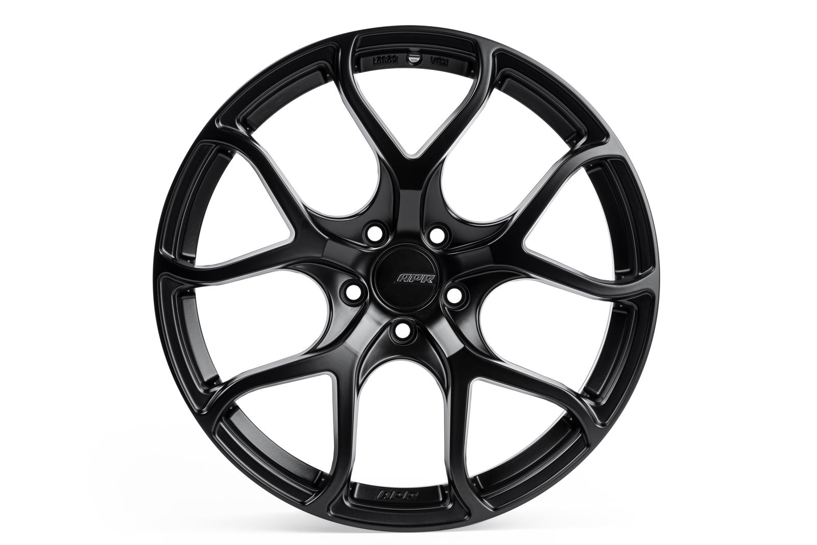 APR A01 Flow-Formed Satin Black Wheels 19x8.5 Wheel, Flow Formed, Aluminum, Black, Satin, 19 in. x 8.5 in., +45mm Offset, 5 x 112mm Bolt Pattern, Each thumbnail 2