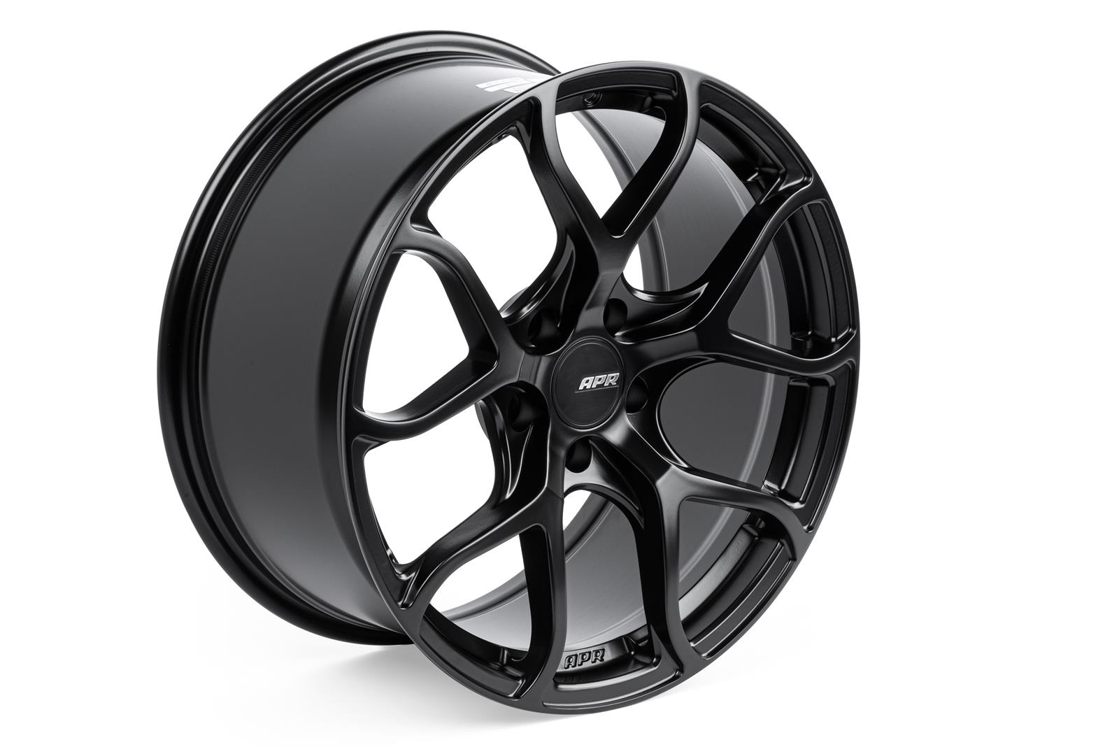 APR A01 Flow-Formed Satin Black Wheels 18x8.5 Wheel, Flow Formed, Aluminum, Black, Satin, 18 in. x 8.50 in., +45mm Offset, 5 x 112mm Bolt Pattern, Each thumbnail 2