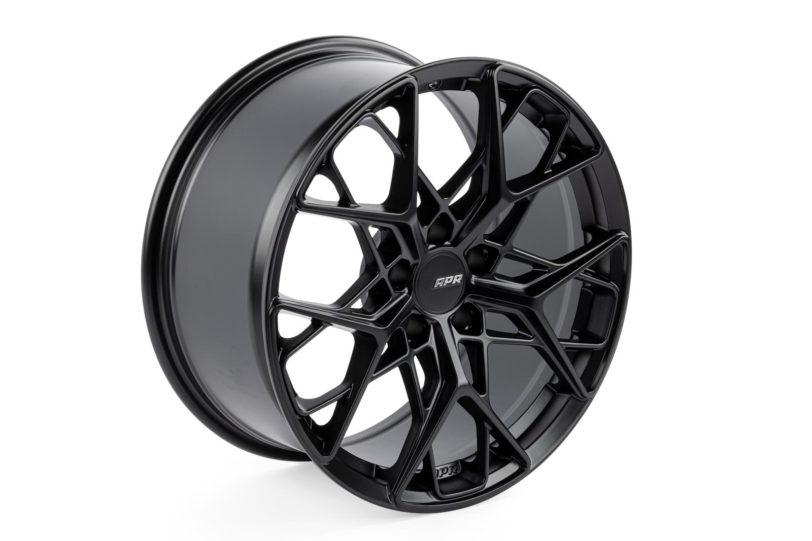 APR A02 Flow-Formed Satin Black Wheels 19x8.5 Wheels, A02, 19 x 8.5, +45 Offset, 5 x 112 mm Lug Pattern, Aluminum, Black, Audi, Ssat, Skoda,Volkswagen, Each thumbnail 2
