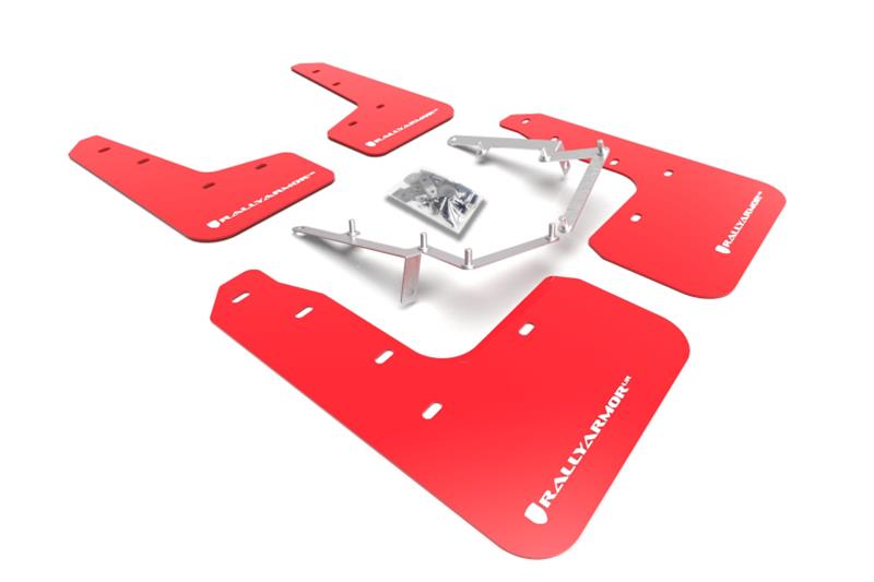 Rally Armor MF71-UR-RD/WH Rally Armor UR Mud Flaps | Summit Racing