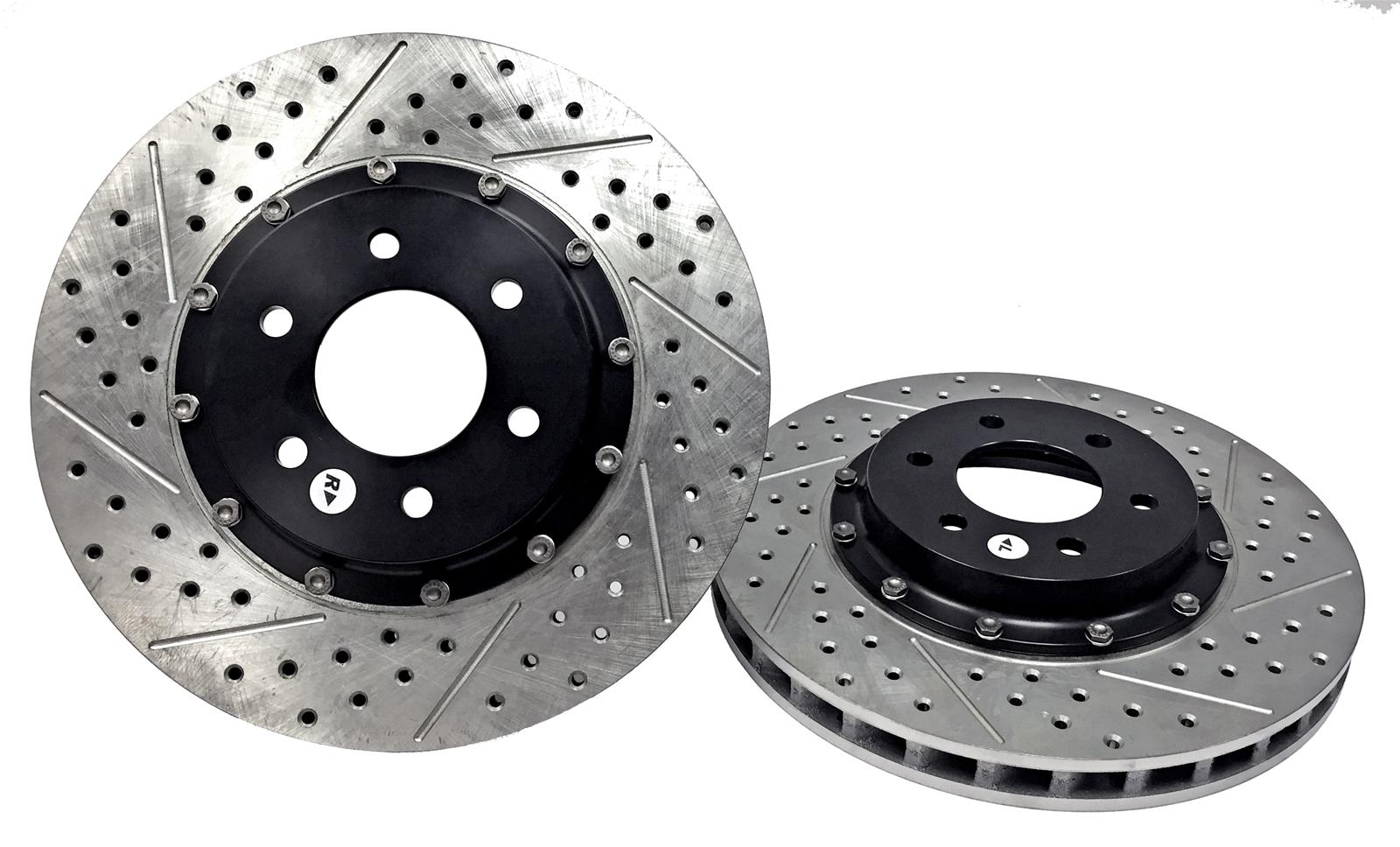 Baer Brakes EradiSpeed+ Brake Rotors 2141003 Rotor, EradiSpeed-Plus, Cross-Drilled, Slotted, Iron, Zinc Plated, Front, Dodge, Viper, Pair thumbnail 2