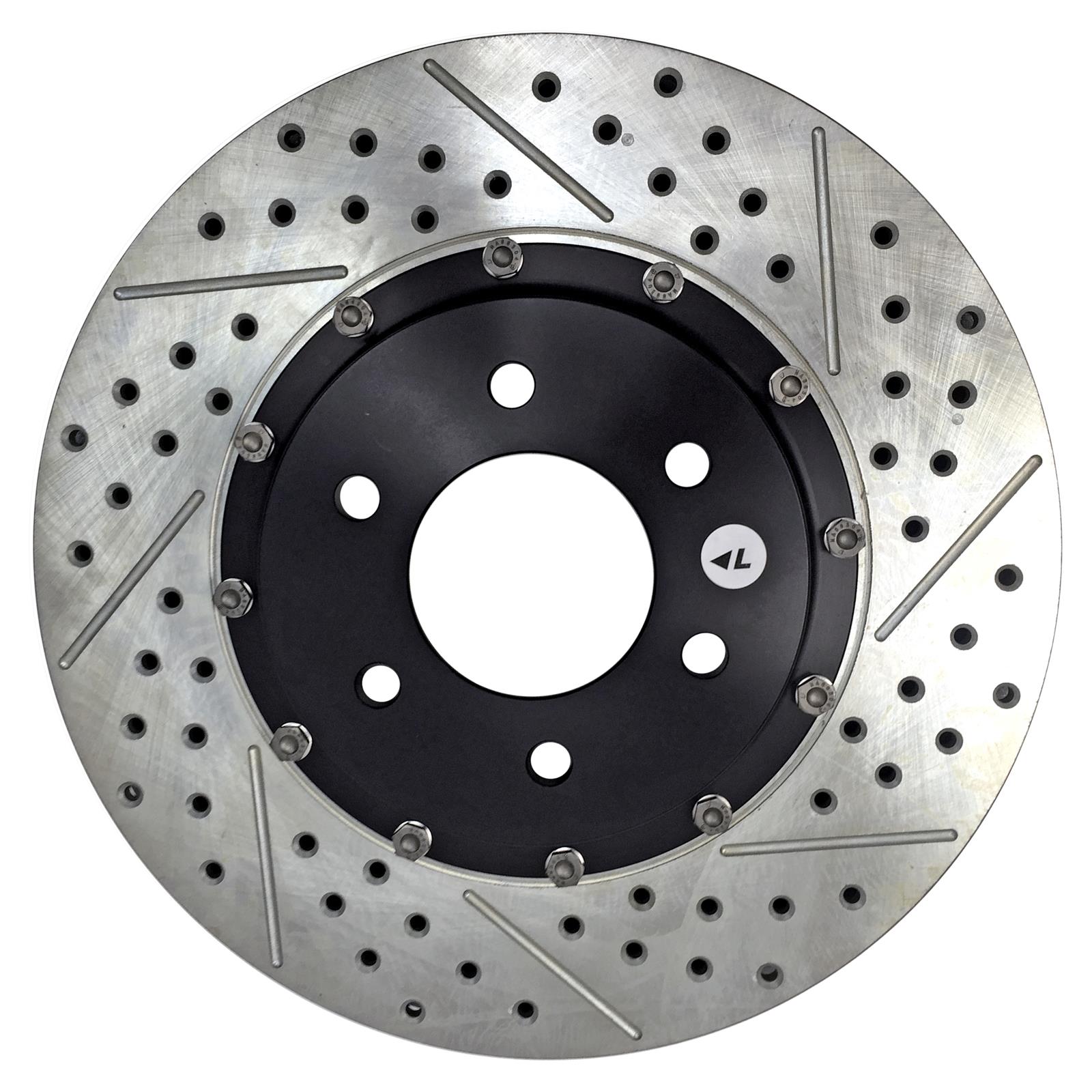 Baer Brakes EradiSpeed+ Brake Rotors 2141003 Rotor, EradiSpeed-Plus, Cross-Drilled, Slotted, Iron, Zinc Plated, Front, Dodge, Viper, Pair