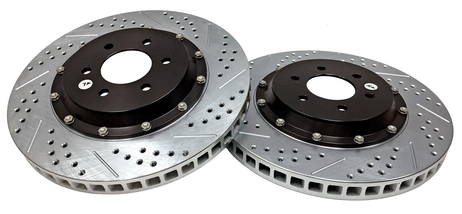Baer Brakes EradiSpeed+ Brake Rotors 2141011 Rotor, EradiSpeed-Plus, Cross-Drilled, Slotted, Iron, Zinc Plated, Front, Dodge, Viper, Pair thumbnail 3