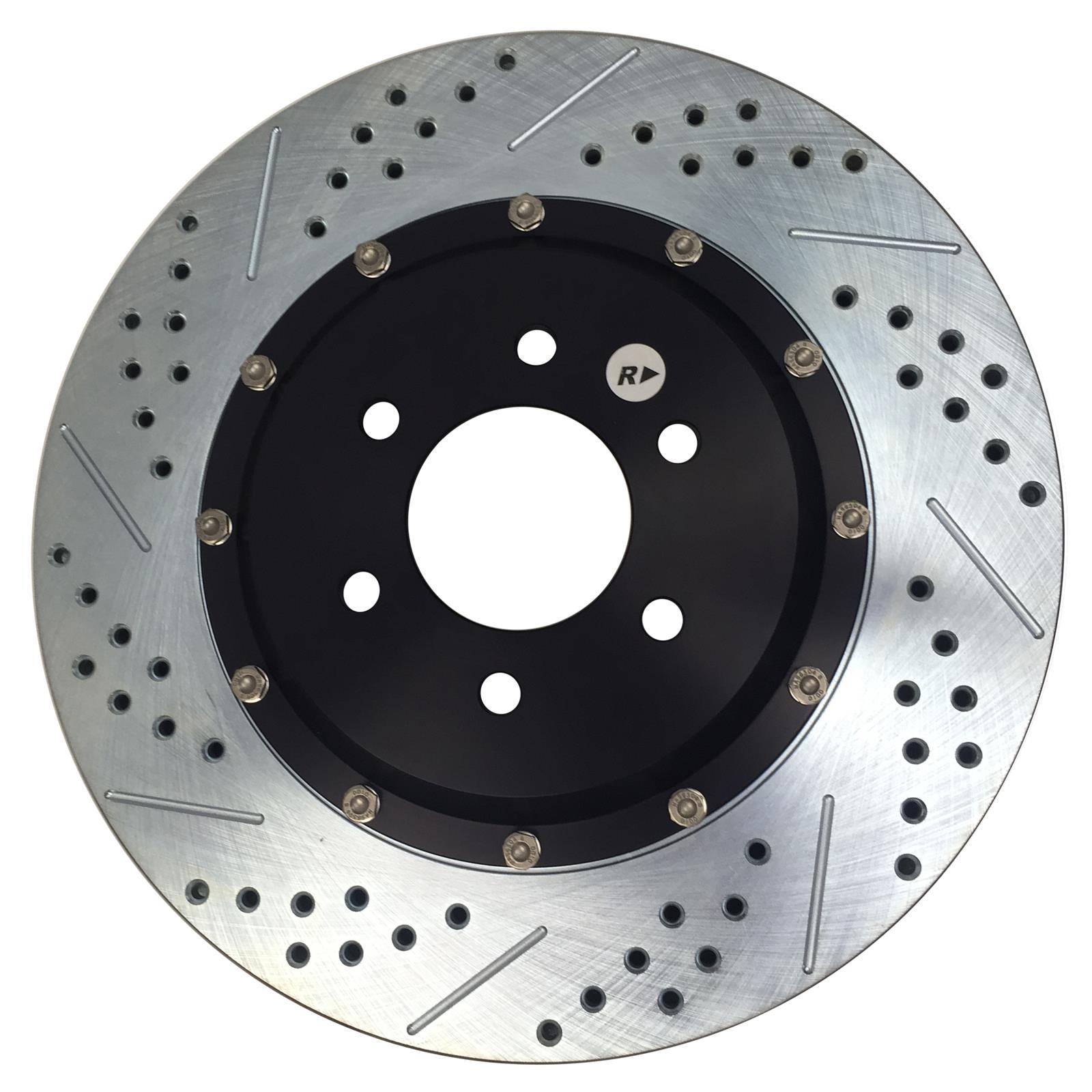 Baer Brakes EradiSpeed+ Brake Rotors 2141011 Rotor, EradiSpeed-Plus, Cross-Drilled, Slotted, Iron, Zinc Plated, Front, Dodge, Viper, Pair