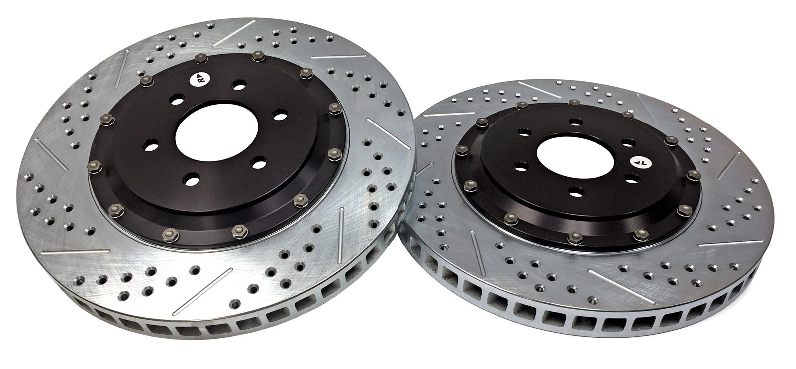 Baer Brakes EradiSpeed+ Brake Rotors 2142006 Rotor, EradiSpeed-Plus, Cross-Drilled, Slotted, Iron, Zinc Plated, Rear, Dodge, Viper, Pair thumbnail 3