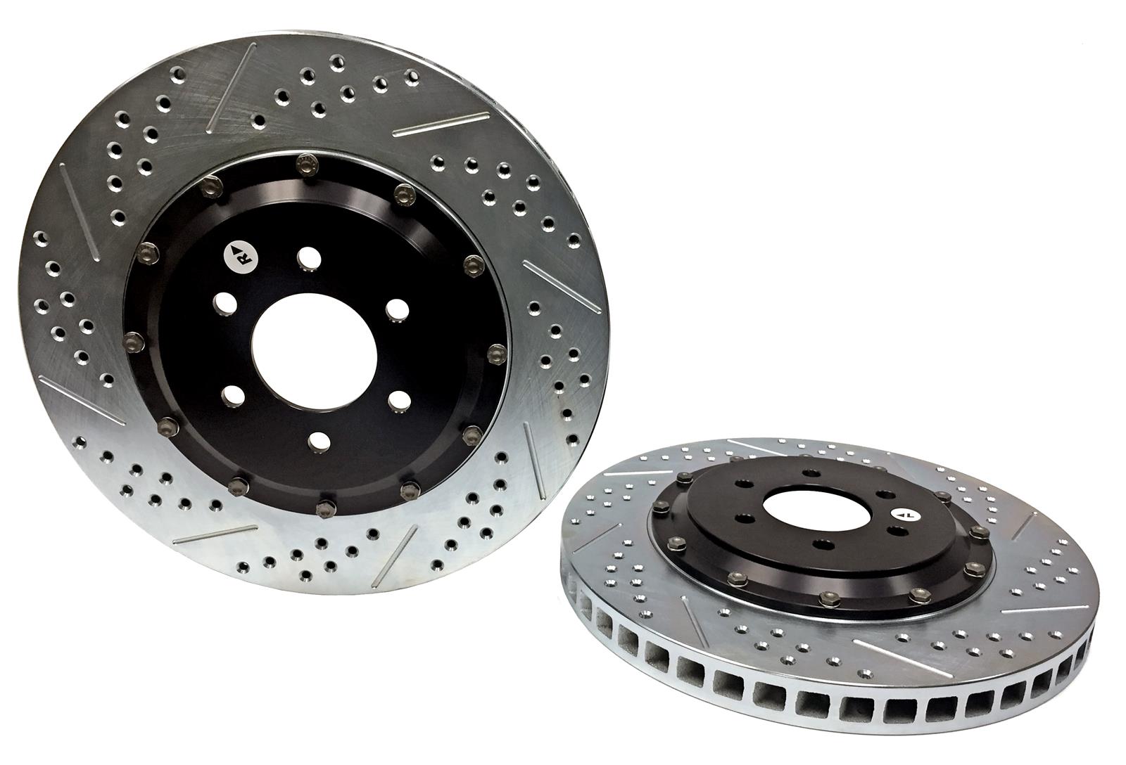 Baer Brakes EradiSpeed+ Brake Rotors 2142006 Rotor, EradiSpeed-Plus, Cross-Drilled, Slotted, Iron, Zinc Plated, Rear, Dodge, Viper, Pair thumbnail 2