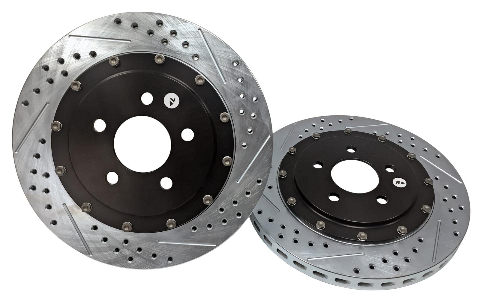 Baer Brakes EradiSpeed+ Brake Rotors 2261002 Rotor, EradiSpeed-Plus, Cross-Drilled, Slotted, Iron, Zinc Plated, Front, Ford, Pair