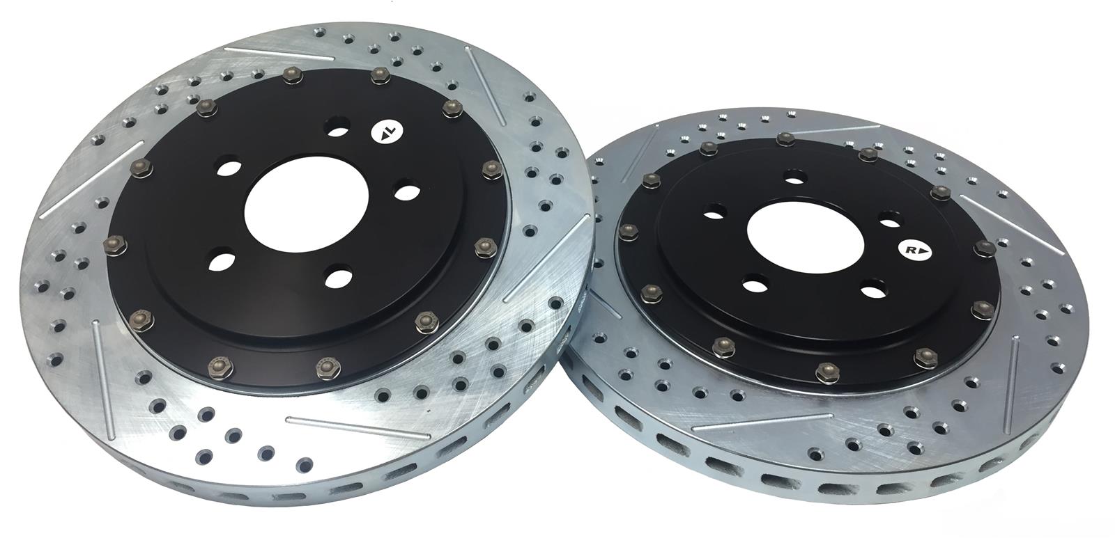 Baer Brakes EradiSpeed+ Brake Rotors 2261002 Rotor, EradiSpeed-Plus, Cross-Drilled, Slotted, Iron, Zinc Plated, Front, Ford, Pair thumbnail 2