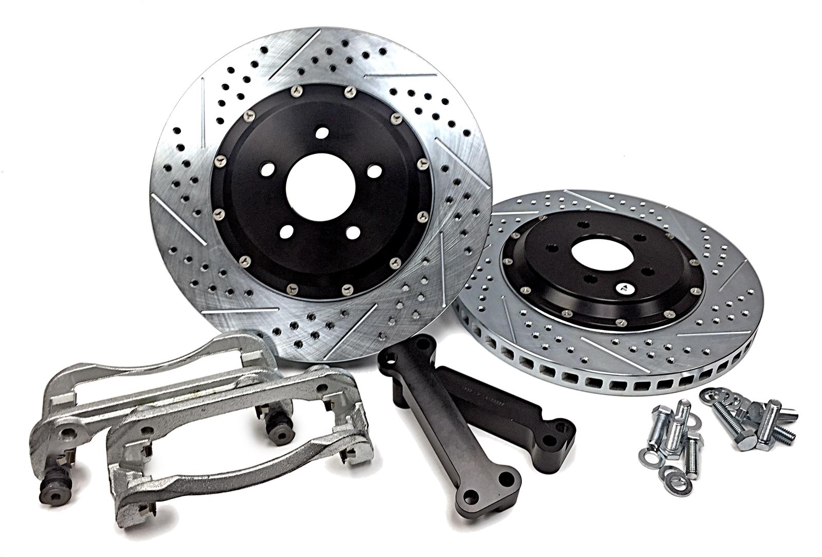 Baer Brakes EradiSpeed+ 1 Brake Rotors 2261026 Rotor, EradiSpeed-Plus 2, Cross-Drilled, Slotted, Iron, Zinc Plated, Front, Ford, Pair thumbnail 2