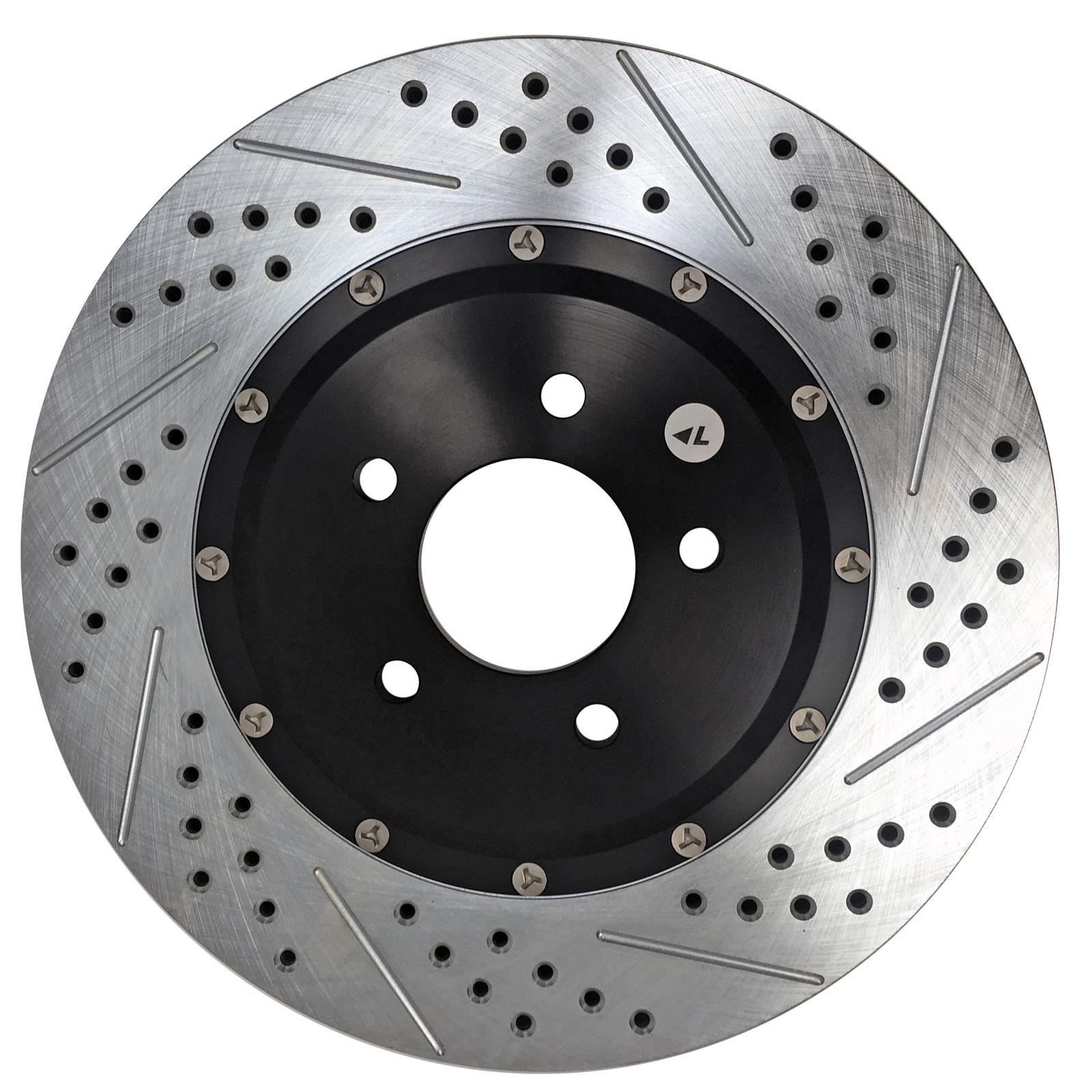 Baer Brakes EradiSpeed+ 1 Brake Rotors 2261026 Rotor, EradiSpeed-Plus 2, Cross-Drilled, Slotted, Iron, Zinc Plated, Front, Ford, Pair