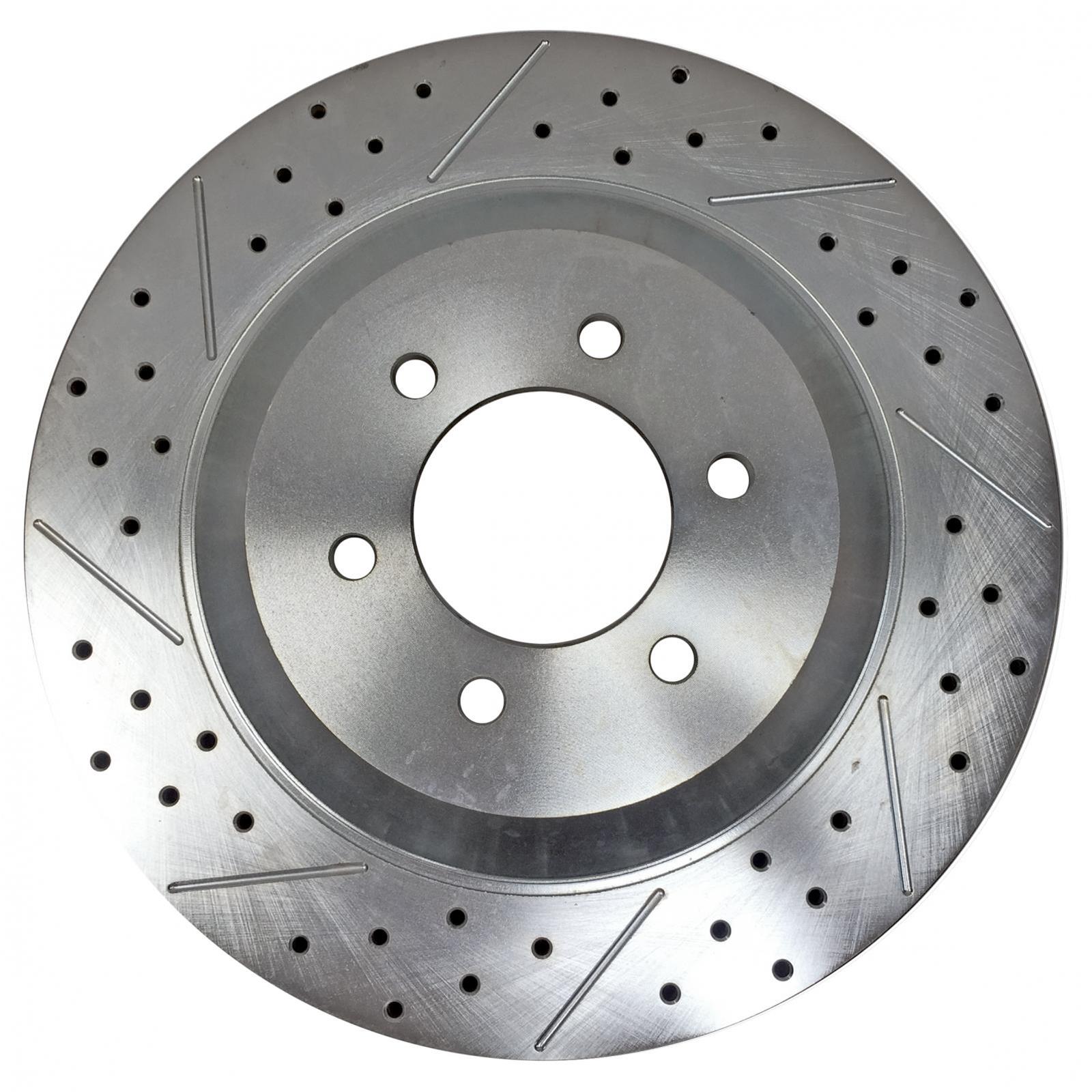 Baer Brakes Big Claw Brake Rotors for 2004-2010 F-150 - 2261029 Rotor, Claw, Cross-Drilled, Slotted, Iron, Zinc Plated, Front, Ford, Pair thumbnail 2