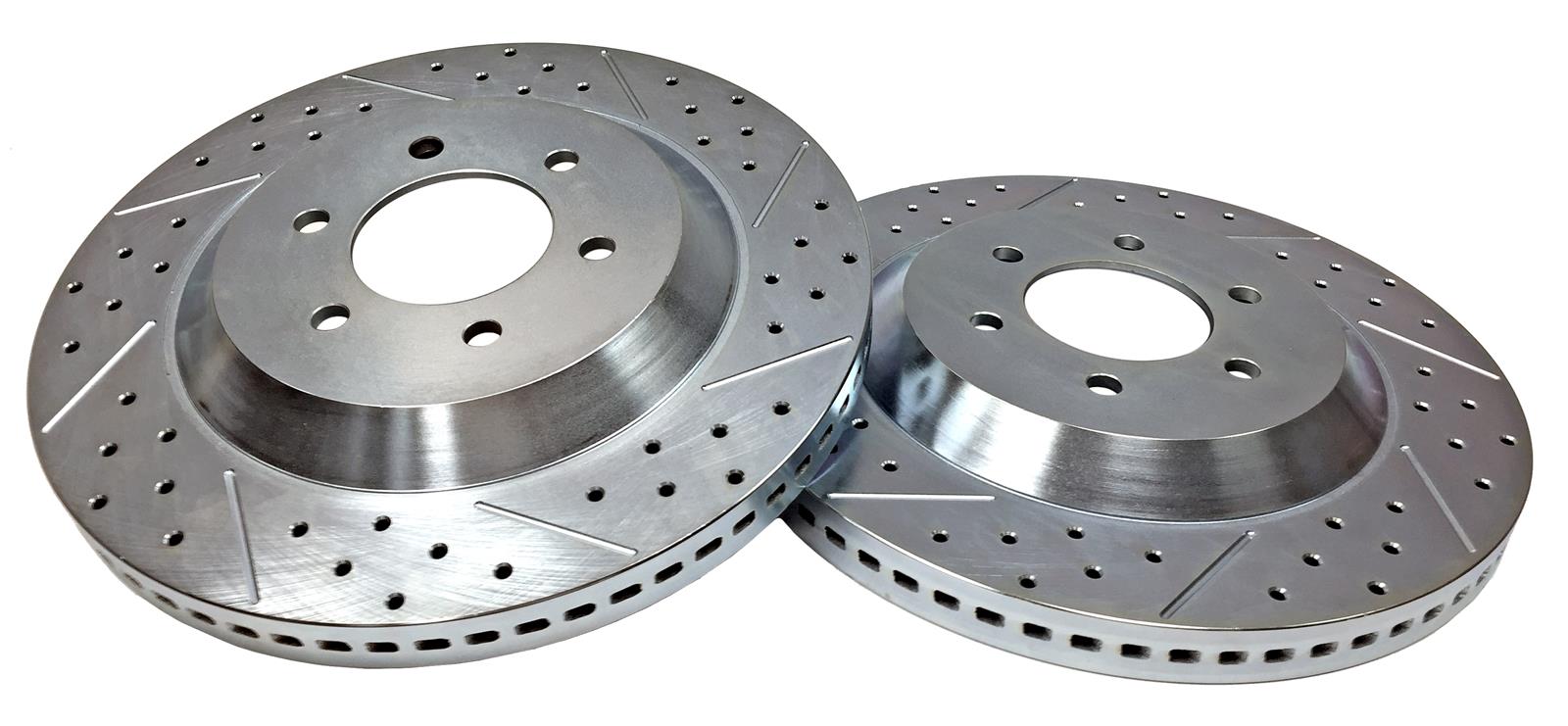 Baer Brakes Big Claw Brake Rotors for 2004-2008 F-150 - 2261030 Rotor, Claw, Cross-Drilled, Slotted, Iron, Zinc Plated, Front, Ford, Pair thumbnail 3
