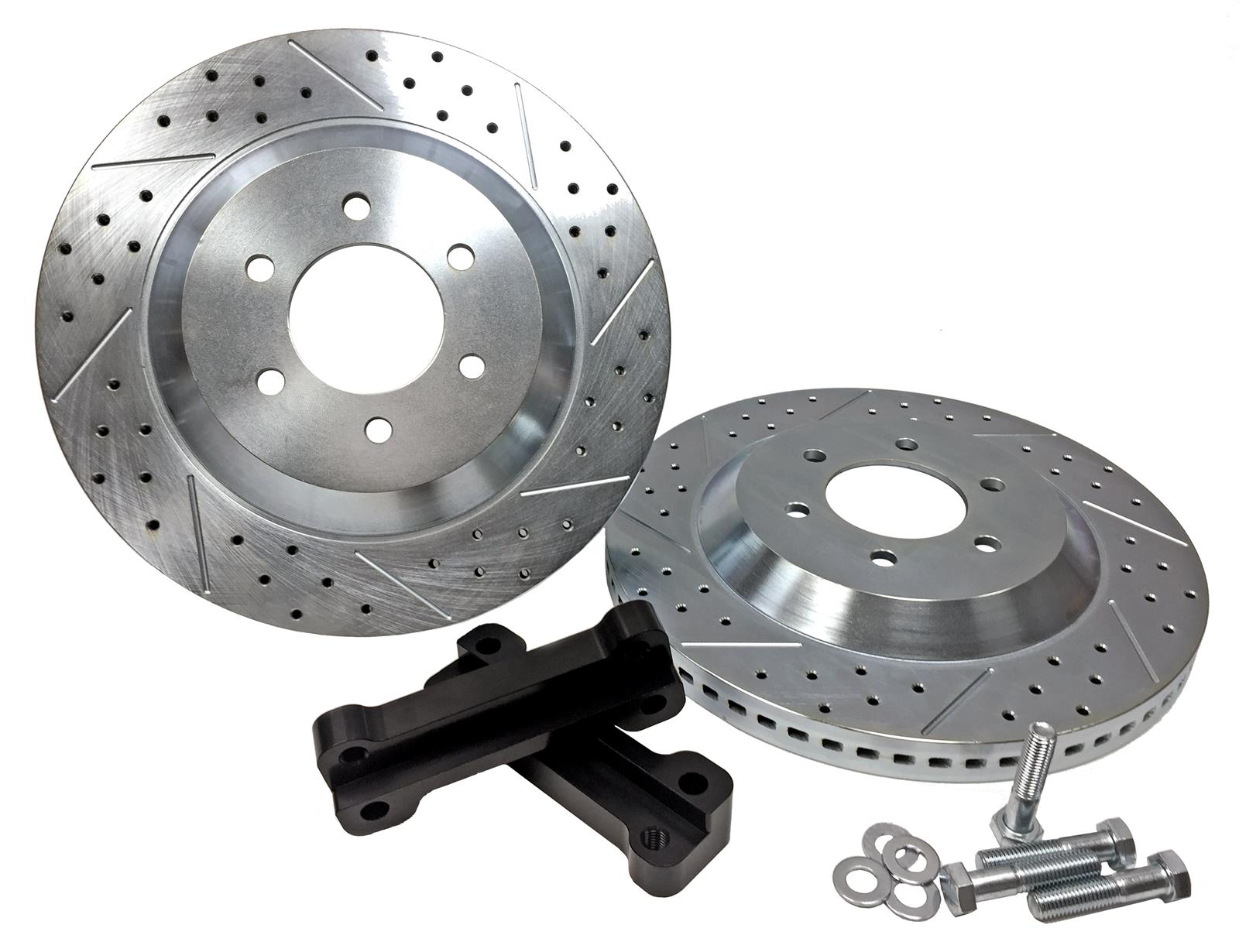Baer Brakes Big Claw Brake Rotors for 2004-2008 F-150 - 2261030 Rotor, Claw, Cross-Drilled, Slotted, Iron, Zinc Plated, Front, Ford, Pair thumbnail 2