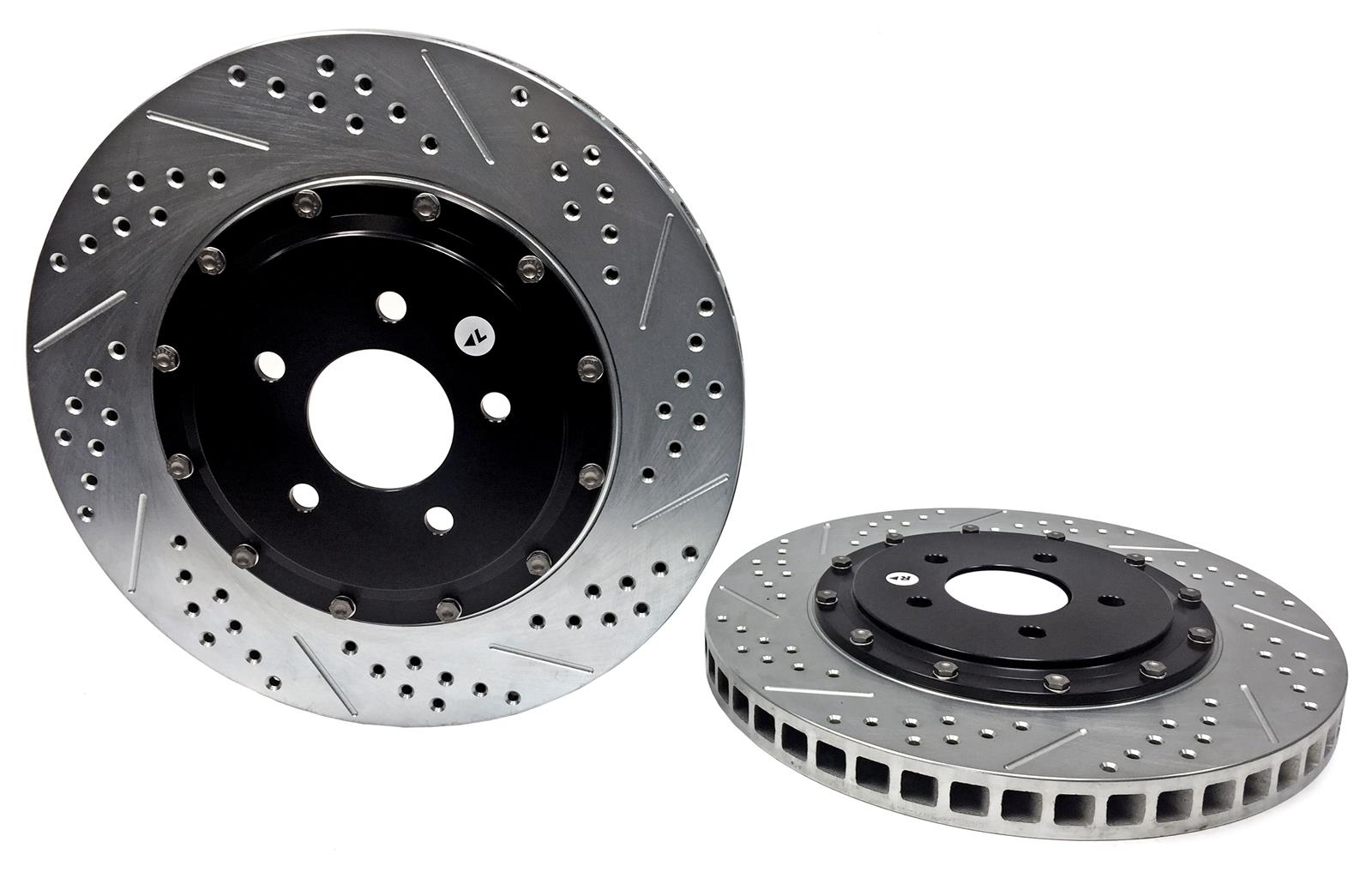 Baer Brakes EradiSpeed+ Brake Rotors 2261031 Rotors, EradiSpeed-Plus, Cross-Drilled, Slotted, Iron, Zinc Plated, Front, Ford, Pair thumbnail 2