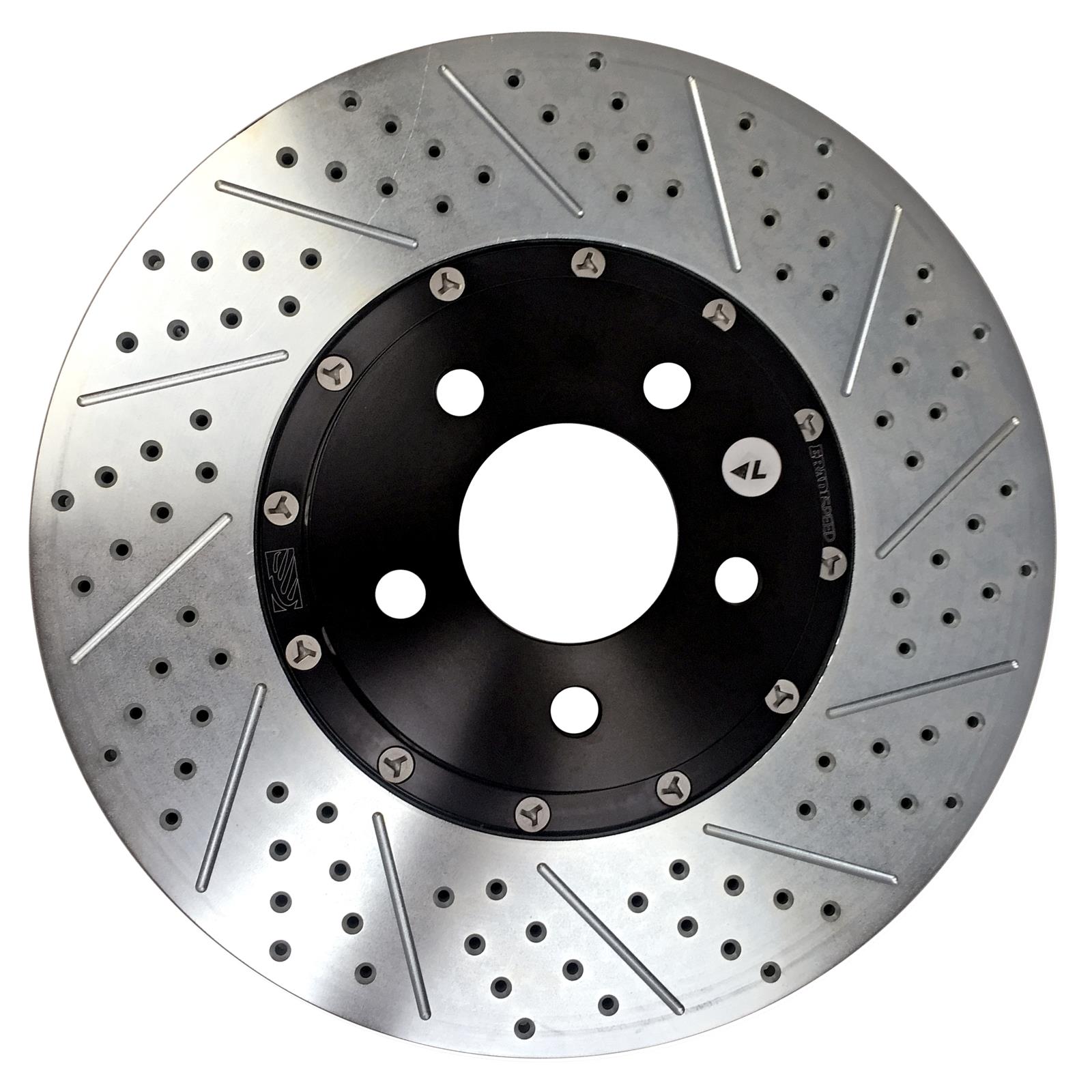 Baer Brakes EradiSpeed+ Brake Rotors 2261041 Rotors, One, Cross-drilled, Slotted, Iron, Zinc Plated, Front, Ford, Pair