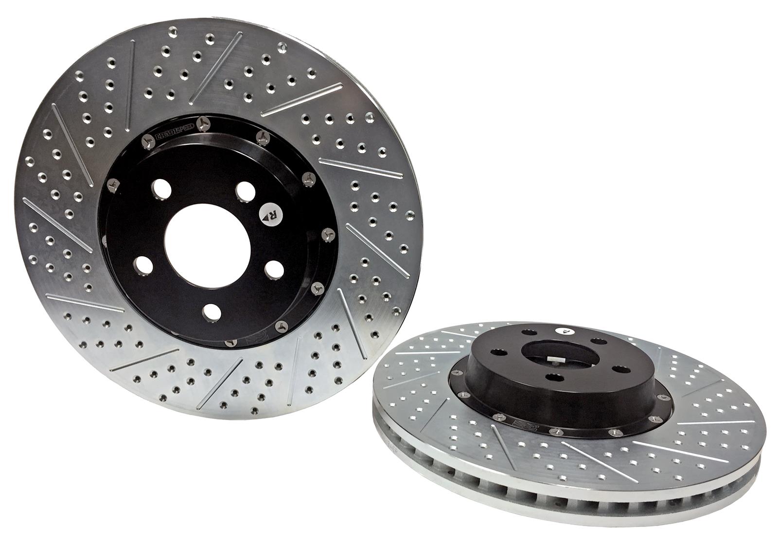 Baer Brakes EradiSpeed+ Brake Rotors 2261041 Rotors, One, Cross-drilled, Slotted, Iron, Zinc Plated, Front, Ford, Pair thumbnail 2