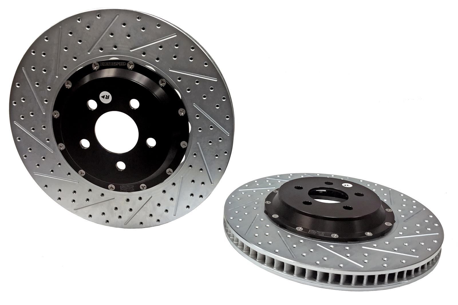 Baer Brakes EradiSpeed+ Brake Rotors 2261042 Rotors, One, Cross-drilled, Slotted, Iron, Zinc Plated, Front, Ford, Pair thumbnail 2