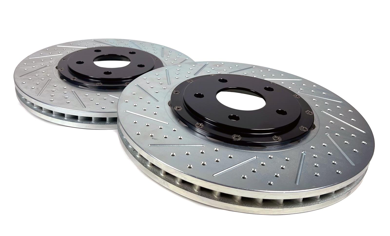 Baer Brakes EradiSpeed+ Brake Rotors 2261044 Rotor, Front, Cross Drilled Slotted, 15.00 in. Diameter, 1.250 in. Thickness, Cast Iron, Zinc Plated, Ford, Pair thumbnail 2