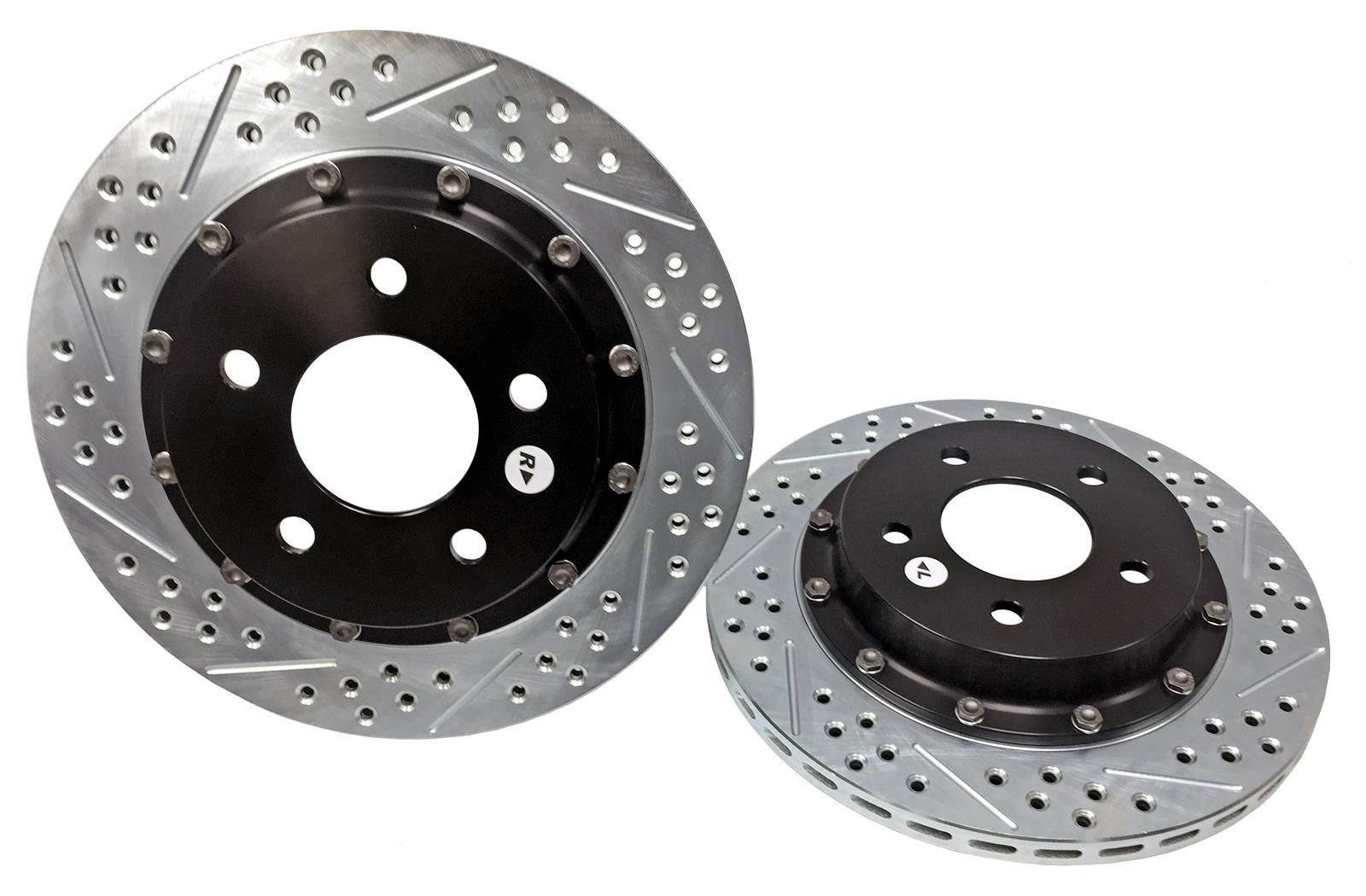 Baer Brakes EradiSpeed+ Brake Rotors 2262001 Rotor, EradiSpeed-Plus, Cross-Drilled, Slotted, Iron, Zinc Plated, Rear, Ford, Pair thumbnail 2