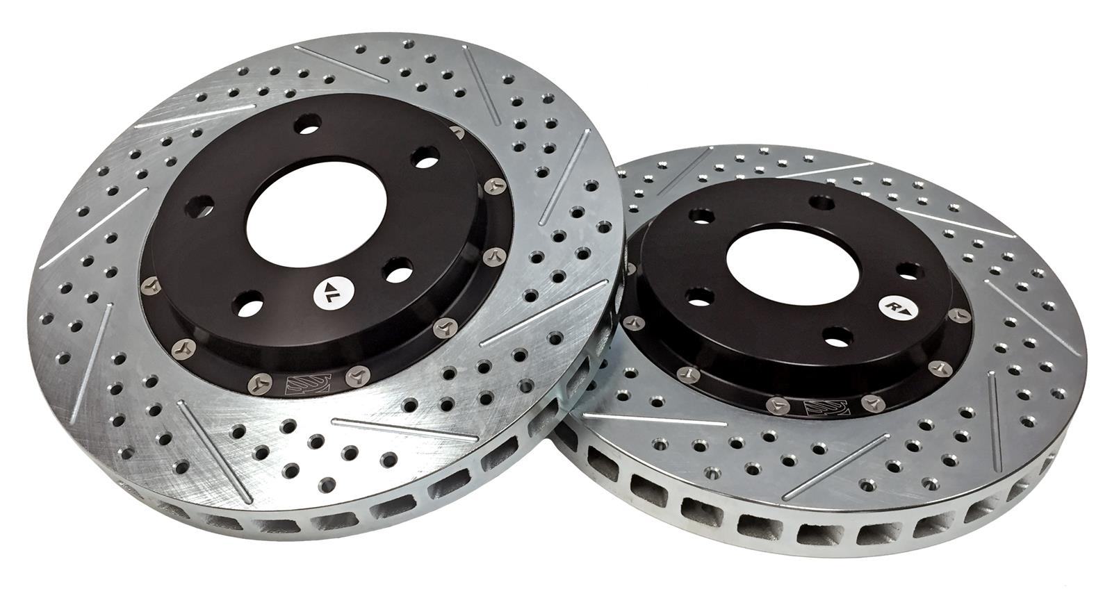 Baer Brakes EradiSpeed+ Brake Rotors 2301006 Rotor, EradiSpeed-Plus, Cross-Drilled, Slotted, Iron, Zinc Plated, Front, Chevy, Pontiac, Pair thumbnail 3