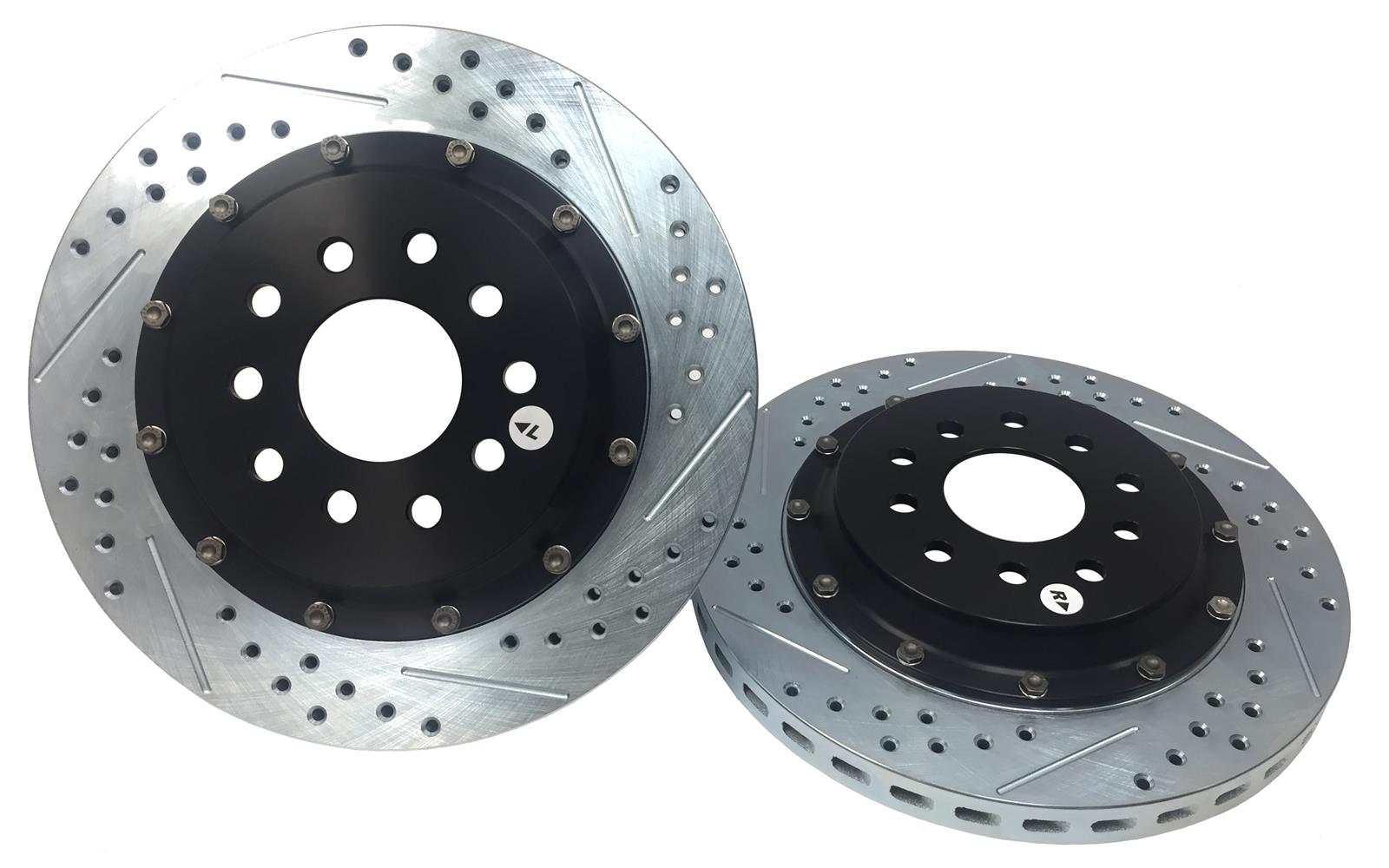 Baer Brakes EradiSpeed+ Brake Rotors 2301012 Rotor, EradiSpeed-Plus, Cross-Drilled, Slotted, Iron, Zinc Plated, Front, Chevy, Pair thumbnail 2
