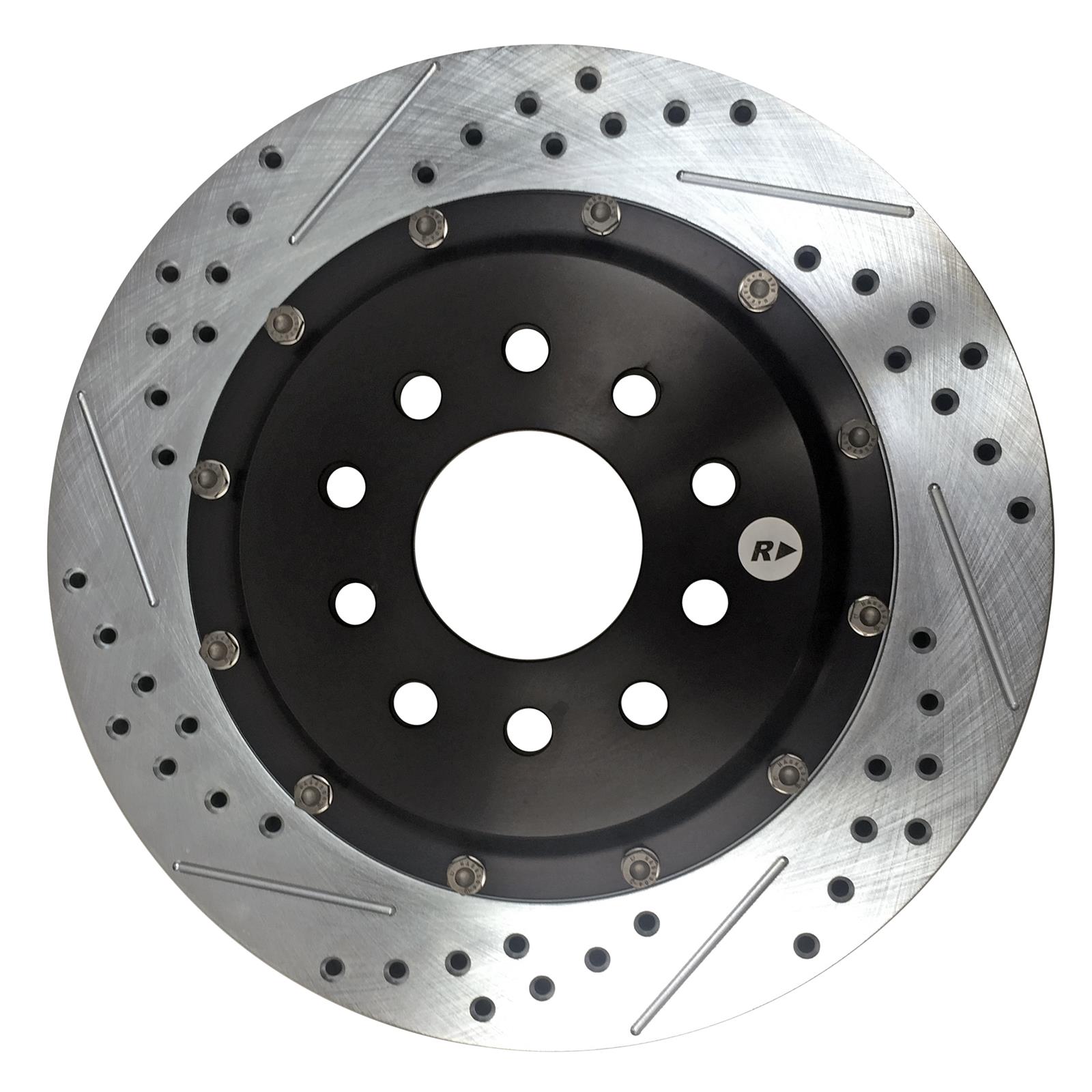 Baer Brakes EradiSpeed+ Brake Rotors 2301012 Rotor, EradiSpeed-Plus, Cross-Drilled, Slotted, Iron, Zinc Plated, Front, Chevy, Pair
