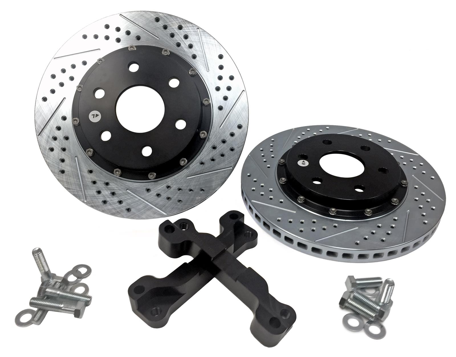 Baer Brakes EradiSpeed+ 1 Brake Rotors 2301028 Rotor, EradiSpeed-Plus 2, Cross-Drilled, Slotted, Iron, Zinc Plated, Front, Chevy, GMC, Pickup, SUV, Pair thumbnail 2