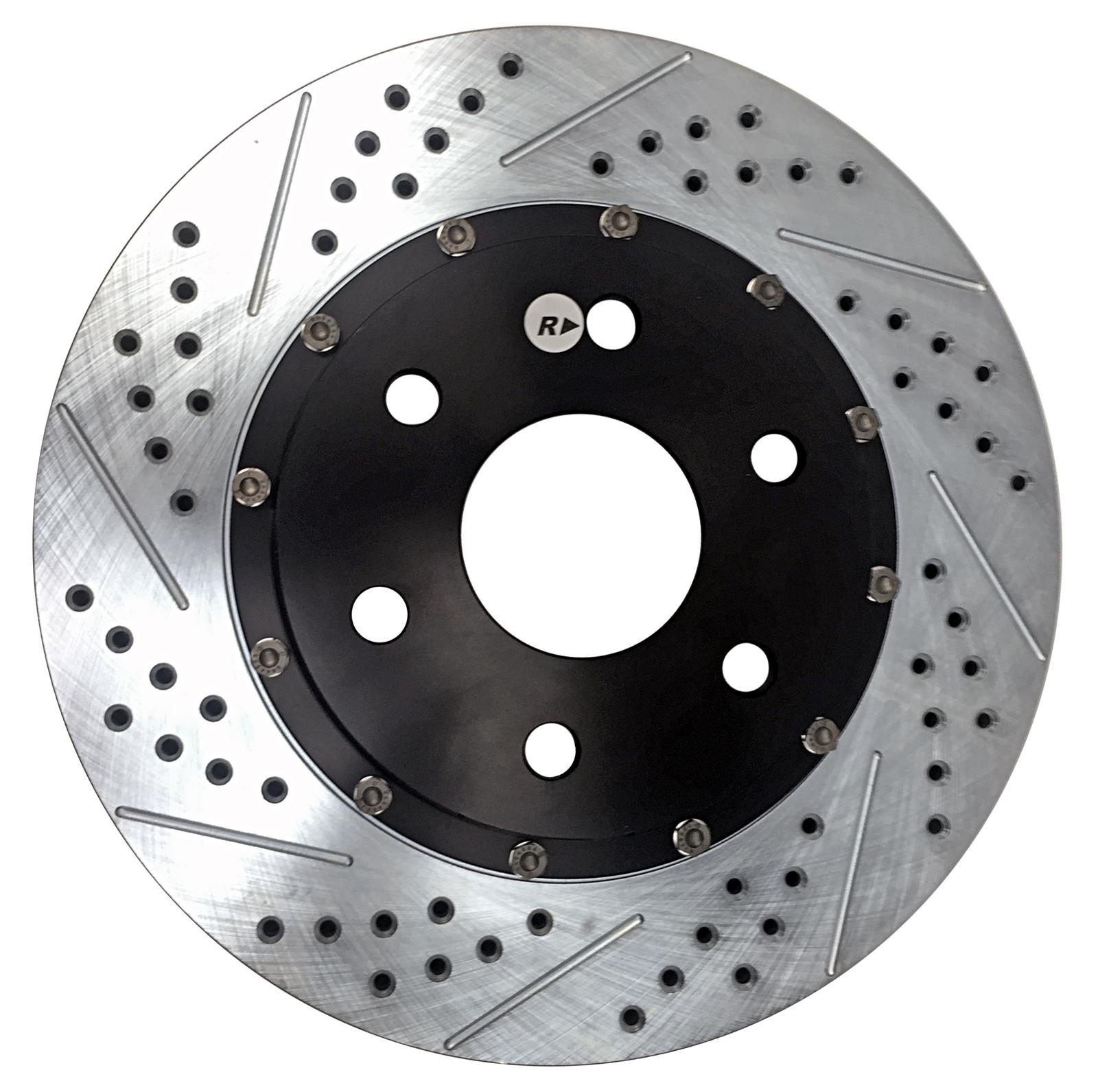 Baer Brakes EradiSpeed+ 1 Brake Rotors 2301028 Rotor, EradiSpeed-Plus 2, Cross-Drilled, Slotted, Iron, Zinc Plated, Front, Chevy, GMC, Pickup, SUV, Pair