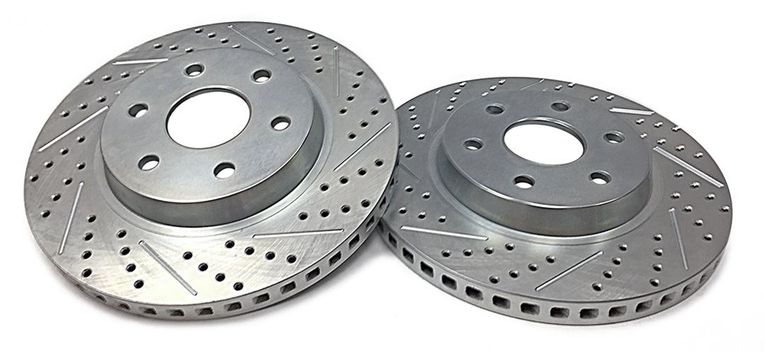 Baer Brakes Big Claw Brake Rotors 2301044 Rotor, Claw, Cross-Drilled, Slotted, Iron, Zinc Plated, Front, Chevy, GMC, Pickup, SUV, Pair thumbnail 5