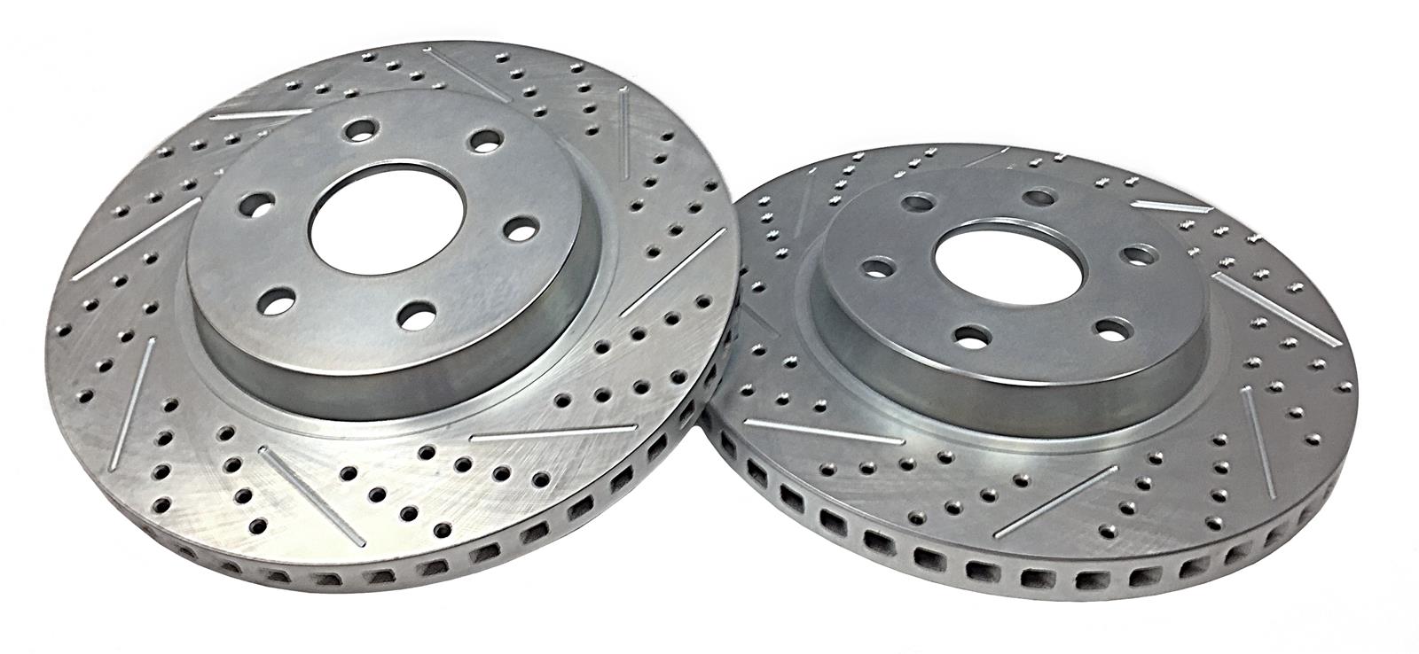 Baer Brakes Big Claw Brake Rotors 2301044 Rotor, Claw, Cross-Drilled, Slotted, Iron, Zinc Plated, Front, Chevy, GMC, Pickup, SUV, Pair thumbnail 3