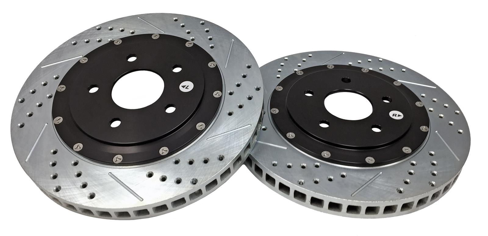Baer Brakes EradiSpeed+ 1 Brake Rotors 2301053 Rotor, EradiSpeed-Plus 2, Drilled, Slotted, Iron, Zinc Plated, Front, Cadillac, Chevy, Pair thumbnail 2