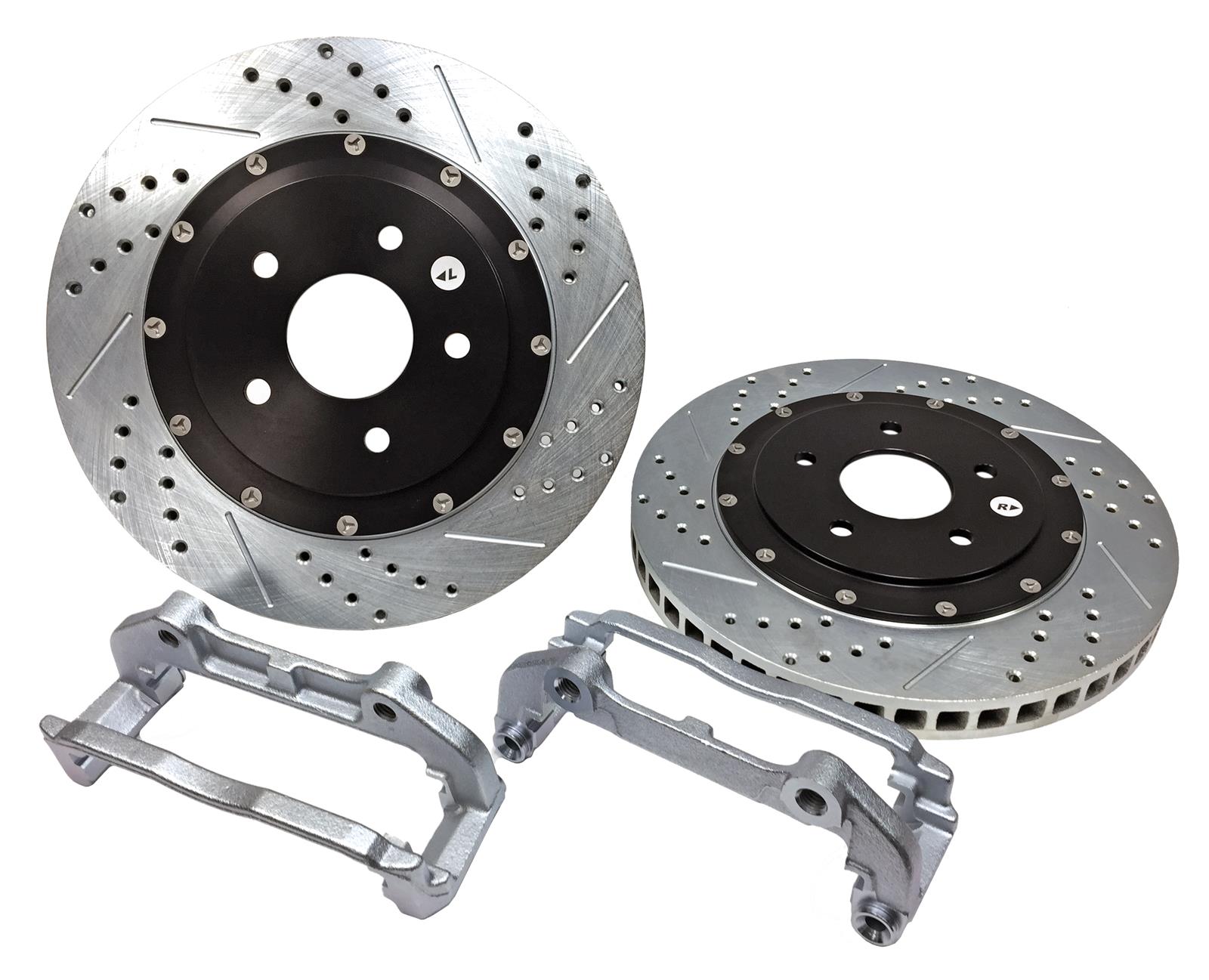 Baer Brakes EradiSpeed+ 1 Brake Rotors 2301053 Rotor, EradiSpeed-Plus 2, Drilled, Slotted, Iron, Zinc Plated, Front, Cadillac, Chevy, Pair