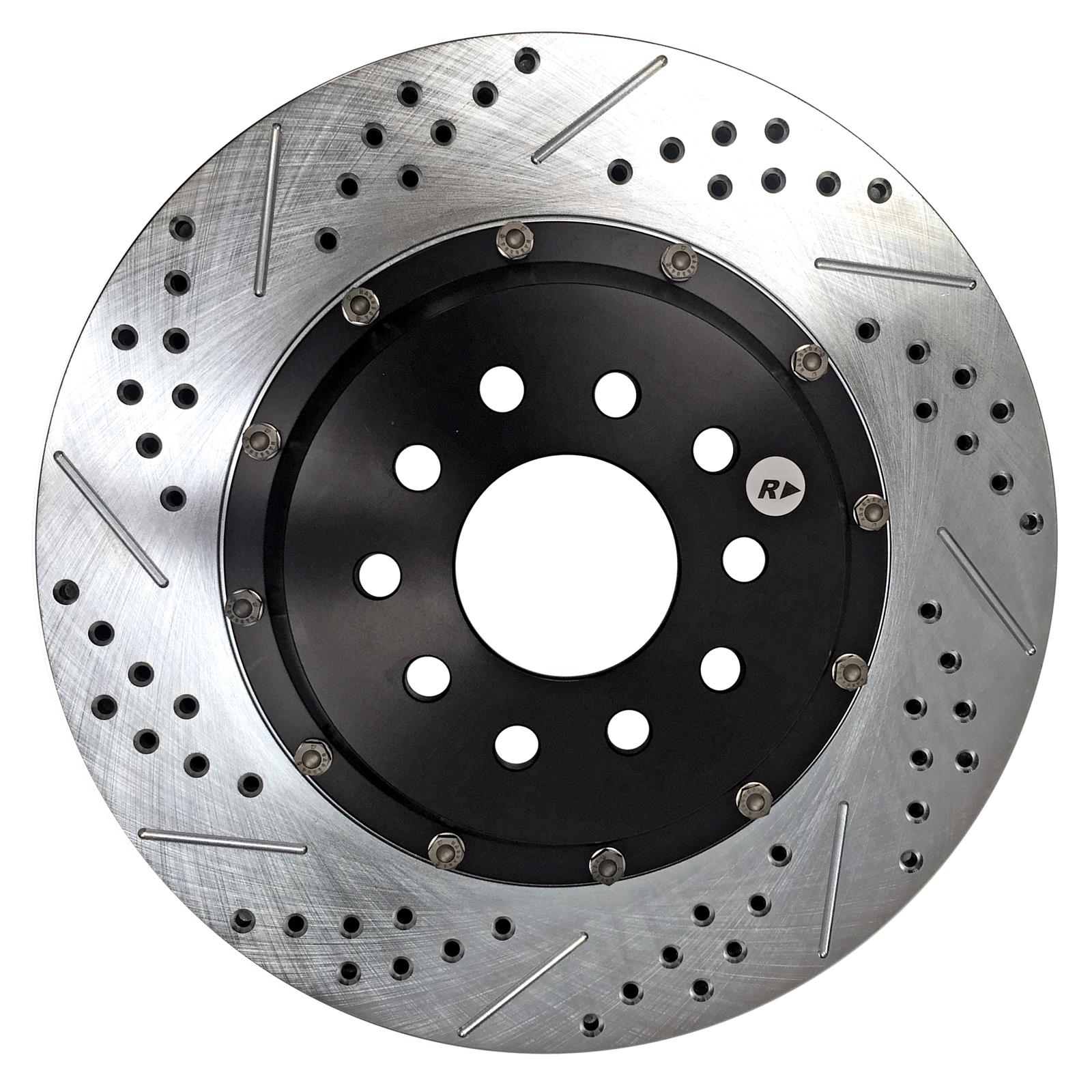 Baer Brakes EradiSpeed+ 1 Brake Rotors 2301054 Rotor, EradiSpeed-Plus 2, Cross-Drilled, Slotted, Iron, Zinc Plated, Front, Pontiac, Pair