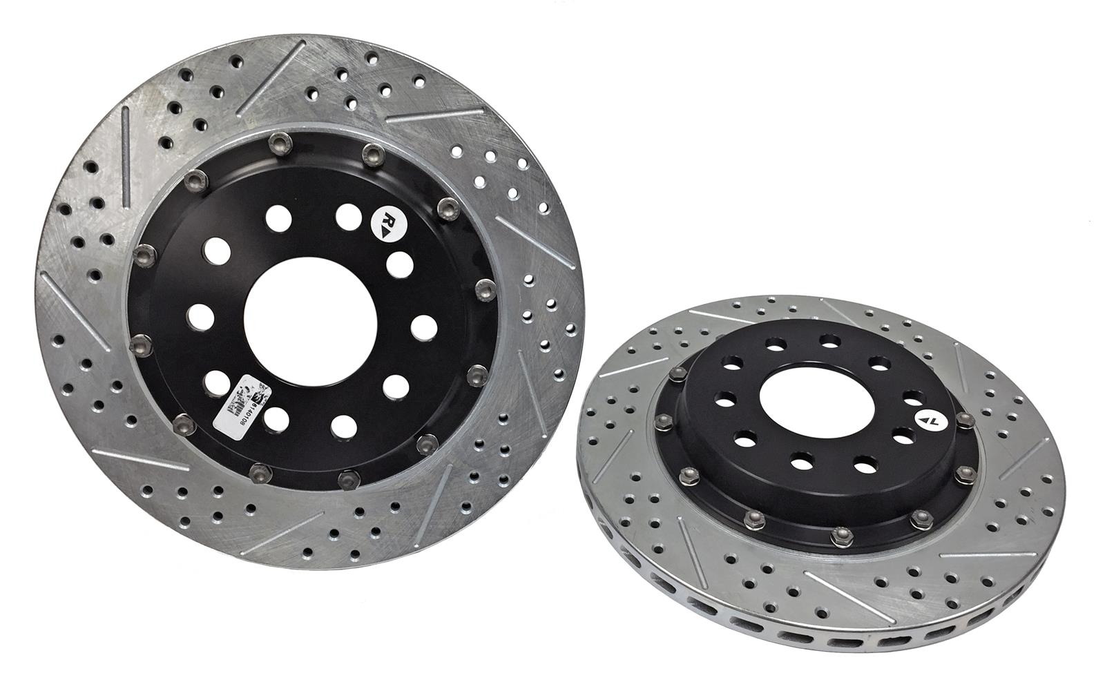 Baer Brakes EradiSpeed+ Brake Rotors 2302019 Rotor, EradiSpeed-Plus, Cross-Drilled, Slotted, Iron, Zinc Plated, Rear, Chevy, Pair