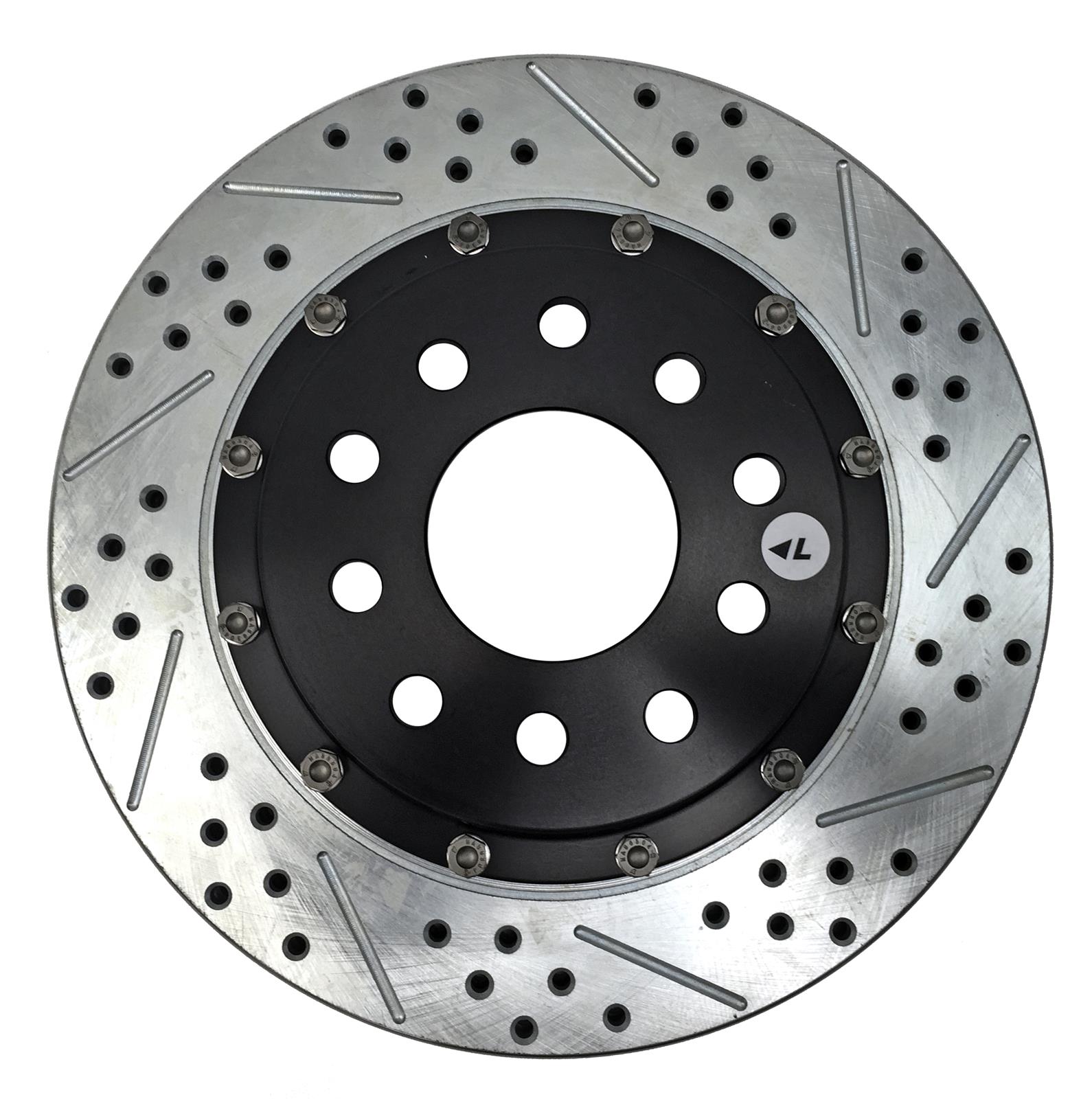 Baer Brakes EradiSpeed+ Brake Rotors 2302019 Rotor, EradiSpeed-Plus, Cross-Drilled, Slotted, Iron, Zinc Plated, Rear, Chevy, Pair thumbnail 3