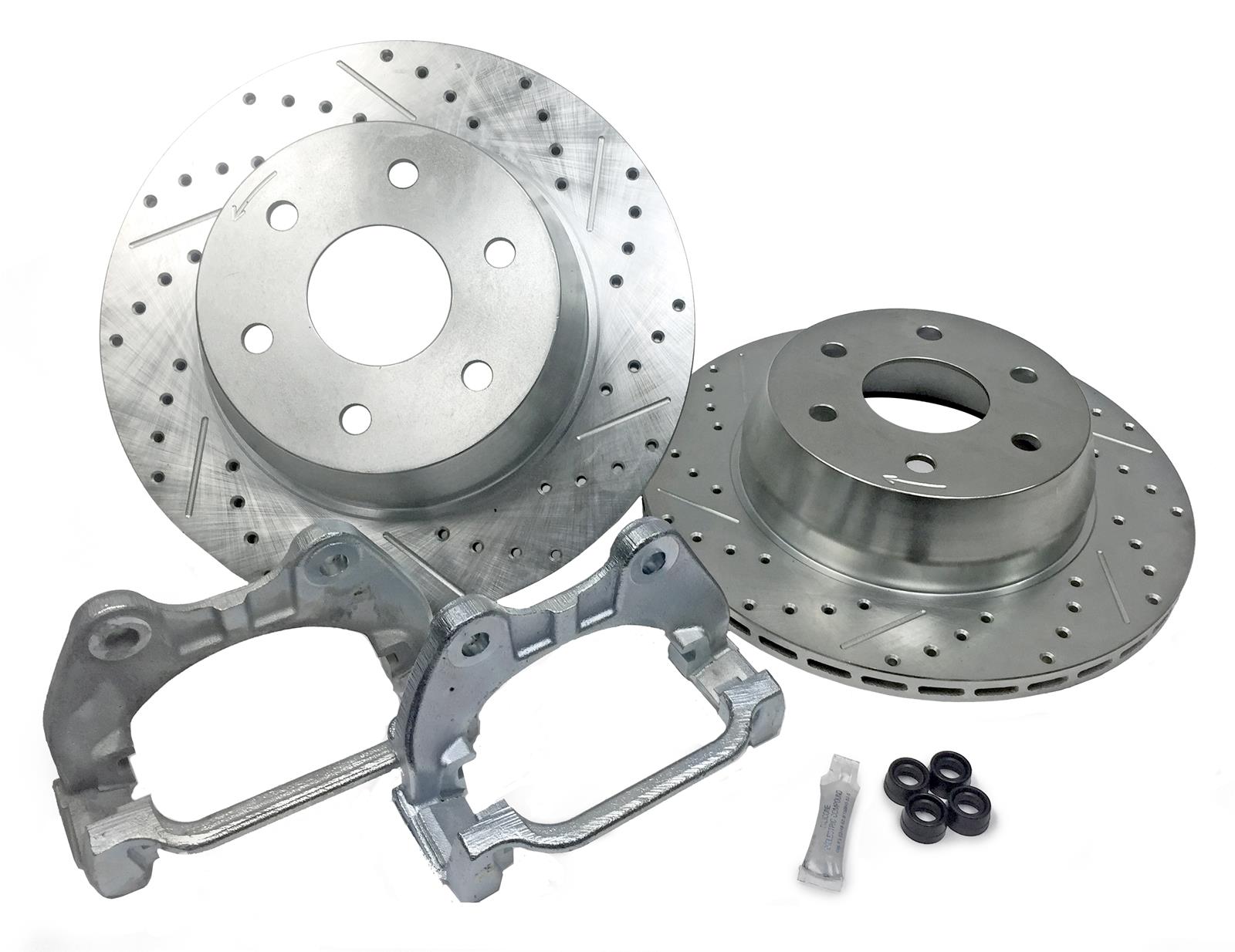 Baer Brakes Big Claw Brake Rotors 2302023 Rotor, Claw, Cross-Drilled, Slotted, Iron, Zinc Plated, Rear, Chevy, GMC, Pickup, SUV, Pair thumbnail 3