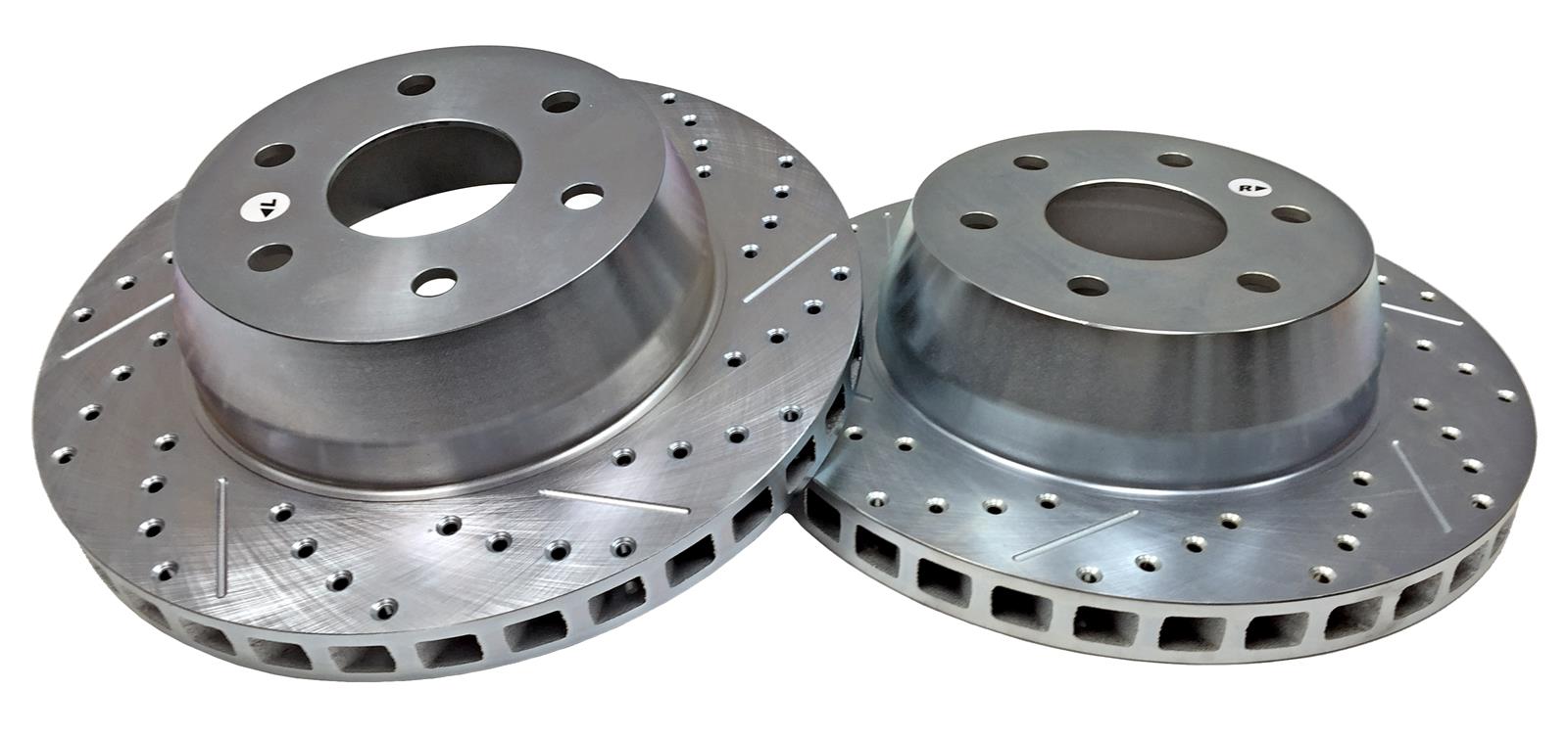 Baer Brakes Big Claw Brake Rotors 2302037 Rotor, Claw, Cross-Drilled, Slotted, Iron, Zinc Plated, Rear, Chevy, GMC, Pickup/SUV, Pair thumbnail 3