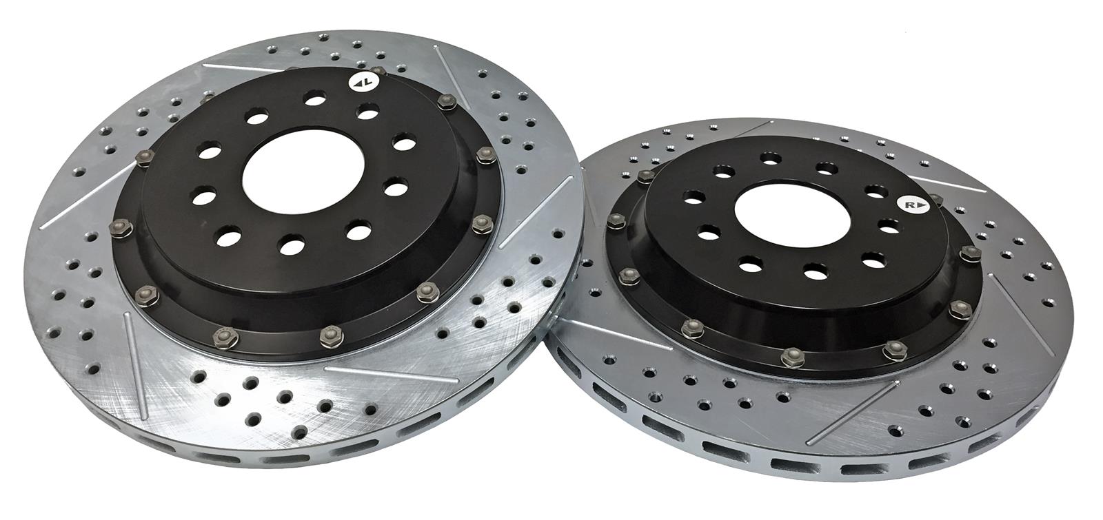 Baer Brakes EradiSpeed+ 1 Brake Rotors 2302041 Rotor, EradiSpeed-Plus 2, Cross-Drilled, Slotted, Iron, Zinc Plated, Rear, Chevy, Pair thumbnail 2