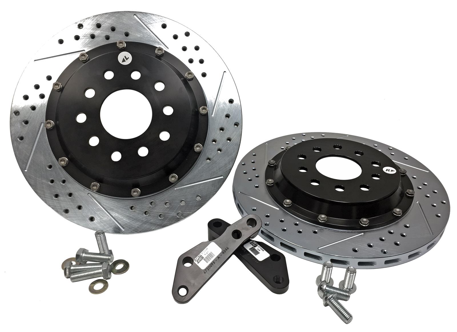 Baer Brakes EradiSpeed+ 1 Brake Rotors 2302041 Rotor, EradiSpeed-Plus 2, Cross-Drilled, Slotted, Iron, Zinc Plated, Rear, Chevy, Pair
