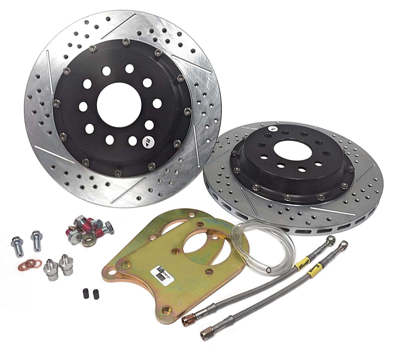 Baer Brakes EradiSpeed+ 1 Brake Rotors 2302048 Rotor, EradiSpeed-Plus 2, Cross-Drilled, Slotted, Iron, Zinc Plated, Rear, Chevy, Pontiac, Pair thumbnail 2