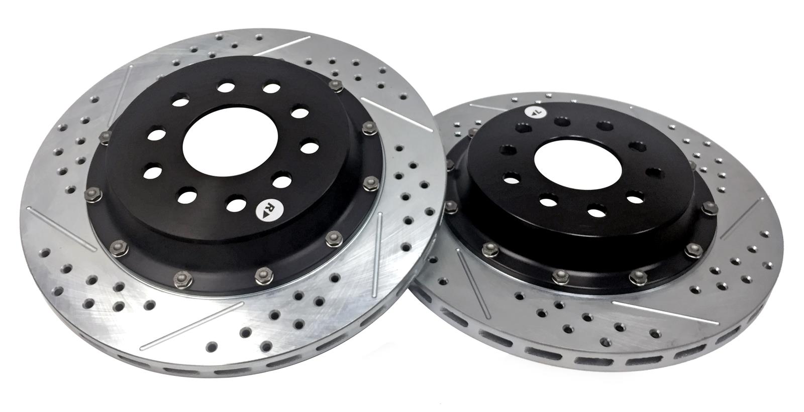 Baer Brakes EradiSpeed+ 1 Brake Rotors 2302048 Rotor, EradiSpeed-Plus 2, Cross-Drilled, Slotted, Iron, Zinc Plated, Rear, Chevy, Pontiac, Pair thumbnail 3