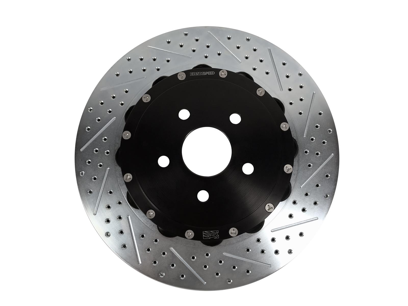 Baer Brakes EradiSpeed+ Brake Rotors 2302064 Rotor, EradiSpeed-Plus, Cross-Drilled, Slotted, Cast Iron, Zinc Plated, Rear, Chevy, Pair thumbnail 2