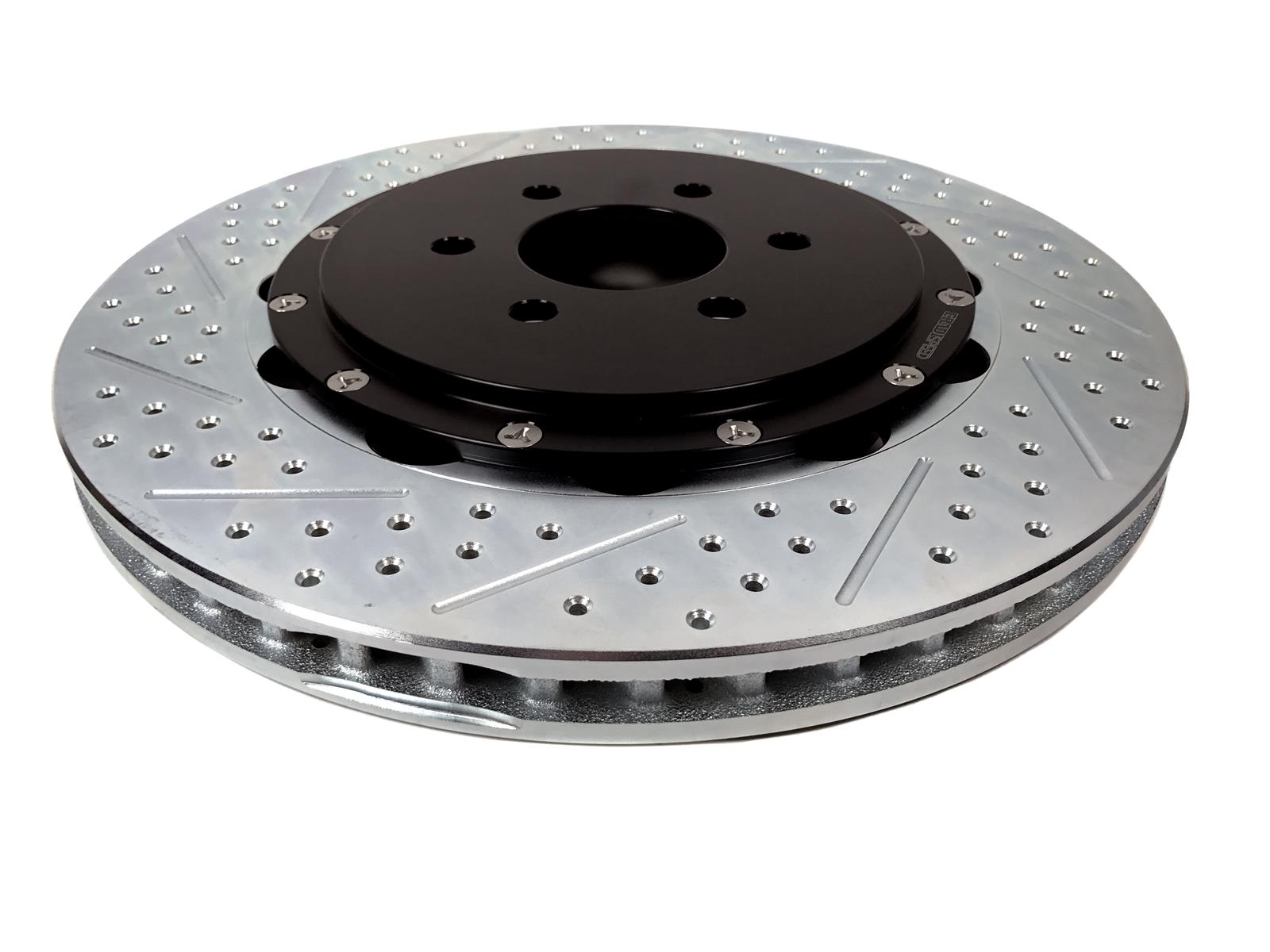Baer Brakes EradiSpeed+ Brake Rotors 2302069 Rotor, EradiSpeed-Plus, Cross-Drilled, Slotted, Cast Iron, Zinc Plated, Rear, Cadillac, Pair thumbnail 2