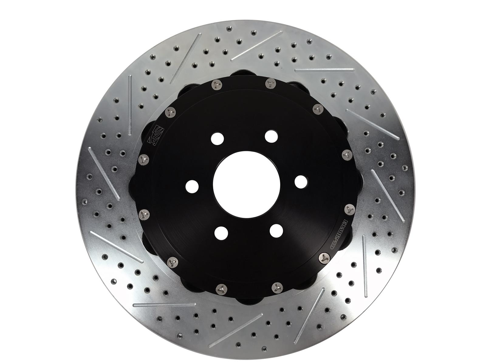 Baer Brakes EradiSpeed+ Brake Rotors 2302069 Rotor, EradiSpeed-Plus, Cross-Drilled, Slotted, Cast Iron, Zinc Plated, Rear, Cadillac, Pair thumbnail 3