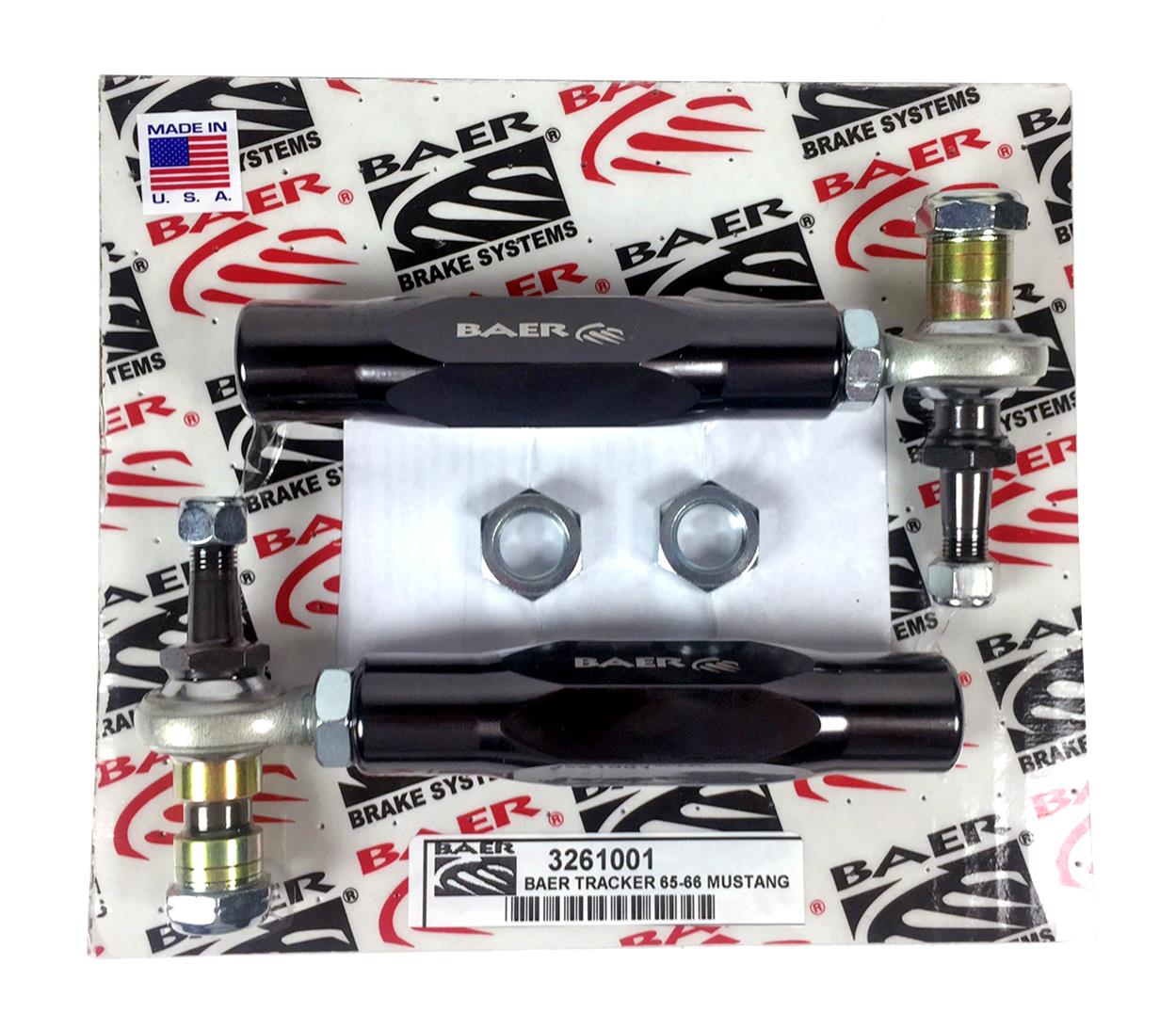 Baer Brakes Tracker Tie Rod Ends 3261001 Bump Steer Adjusters, Aluminum Sleeve, Black, Adjustable, Ford, Kit thumbnail 4