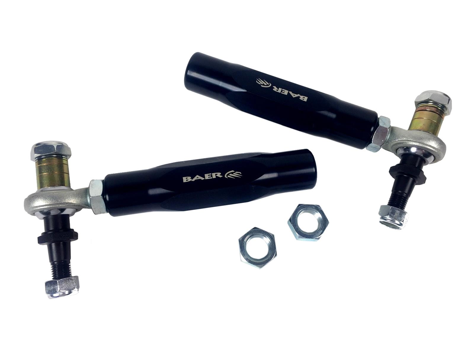 Baer Brakes Tracker Tie Rod Ends for 1967-1969 FAIRLANE, MUSTANG - 3261002 Bump Steer Adjusters, Aluminum Sleeve, Black, Adjustable, Ford, Kit thumbnail 2