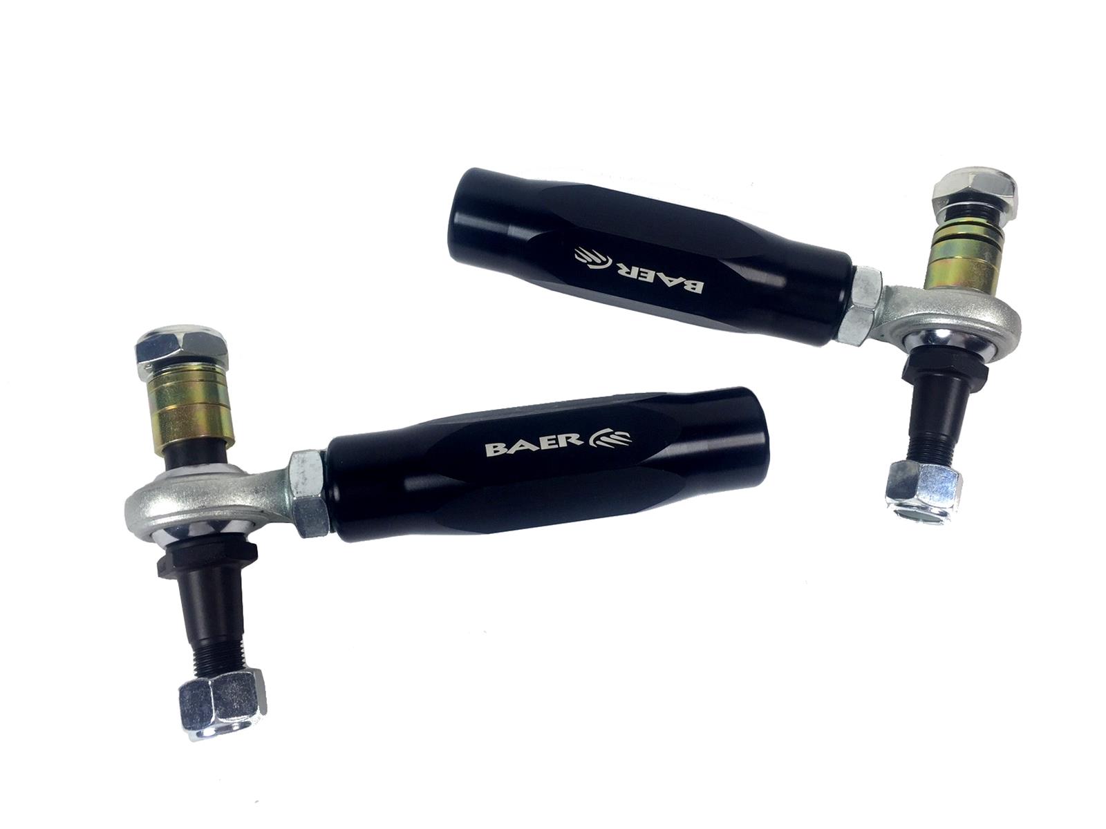Baer Brakes Tracker Tie Rod Ends for 1979-1993 MUSTANG - 3261005 Bump Steer Adjusters, Aluminum Sleeve, Black, Adjustable, Ford/Mercury, Kit