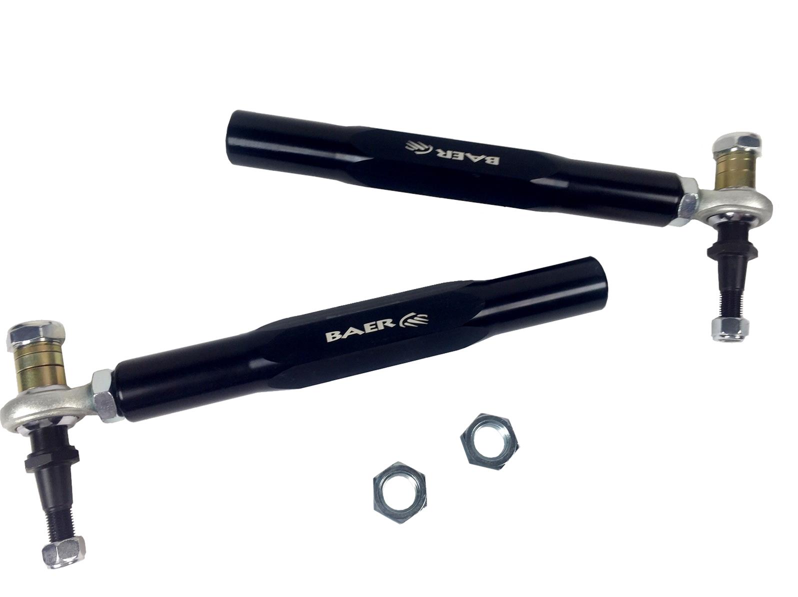 Baer Brakes Tracker Tie Rod Ends 3301013 Bump Steer Adjusters, Aluminum Sleeve, Black, Adjustable, GM, Kit